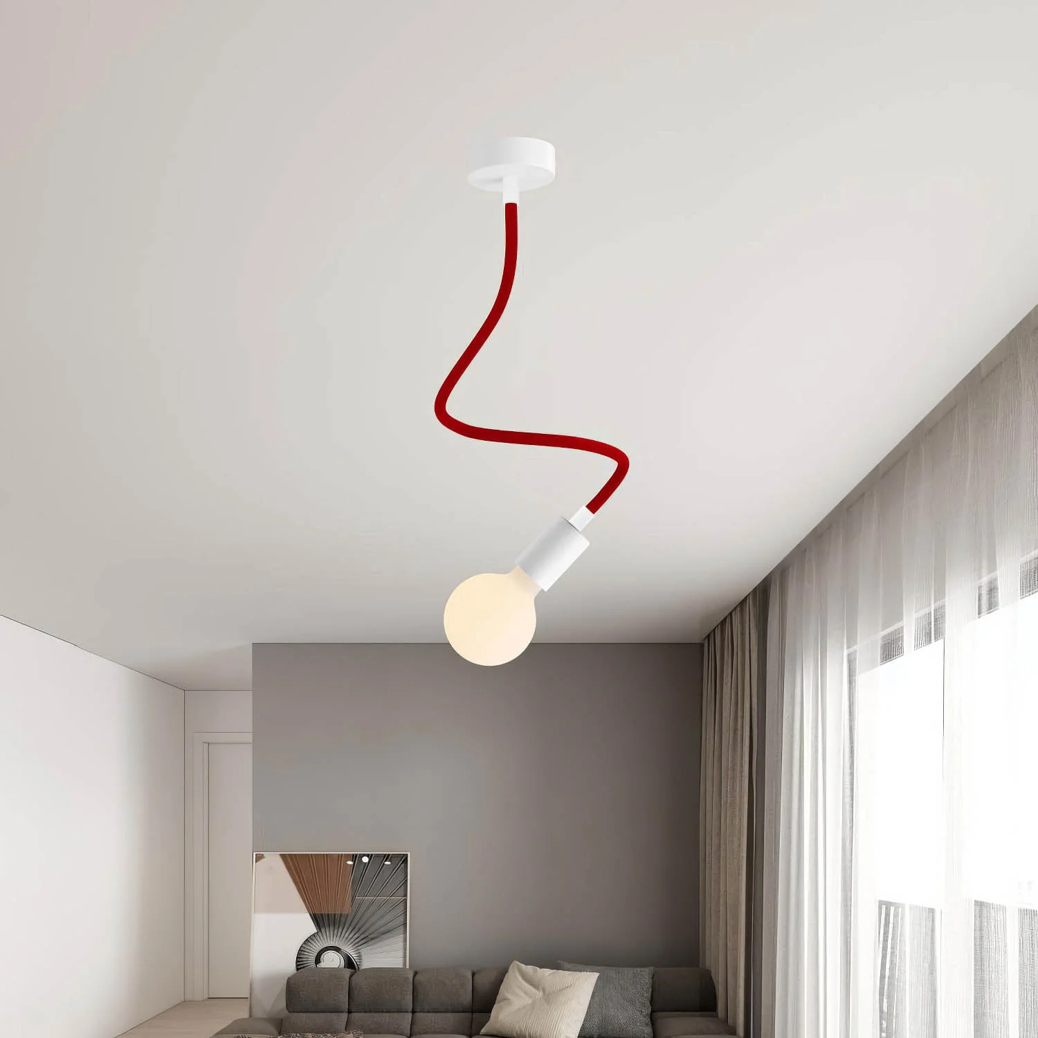 Kit Creative Flex tube flexible d’extension recouvert de tissu RM09 Rouge avec embouts métalliques - Image 7