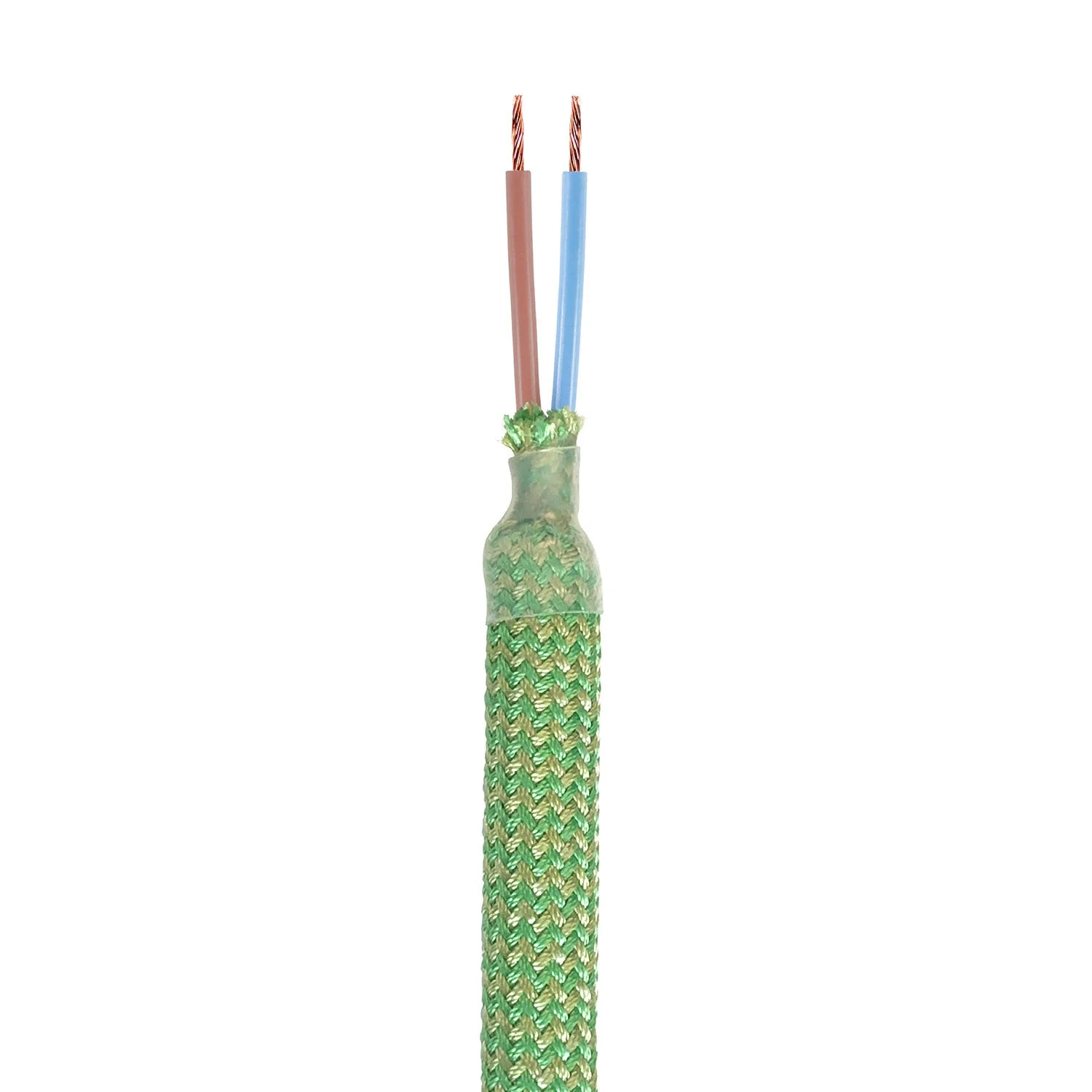 Kit Creative Flex tube flexible recouvert de tissu RM77 Vert prairie avec embouts métalliques - Image 2