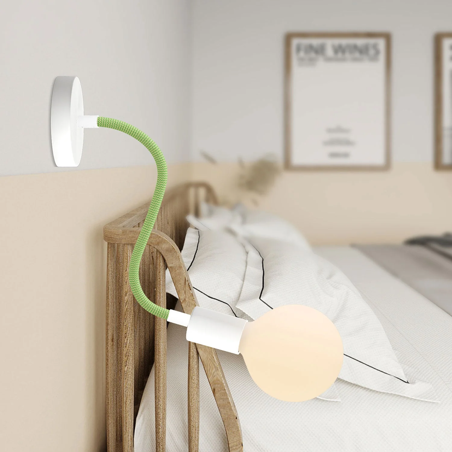 Kit Creative Flex tube flexible recouvert de tissu RM77 Vert prairie avec embouts métalliques - Image 3
