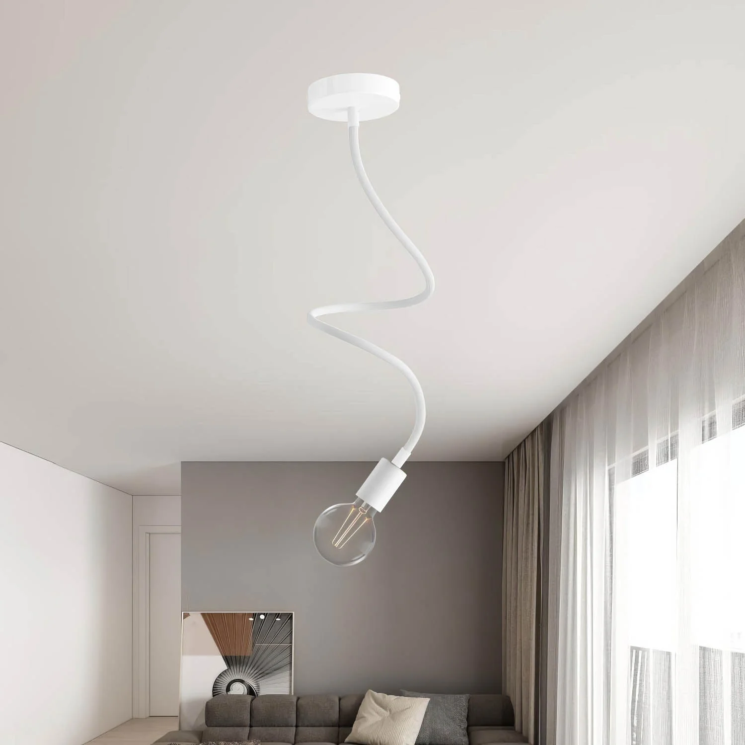 Kit Creative Flex tube d’extension flexible recouvert de tissu RM01 Blanc avec embouts métalliques - Image 10
