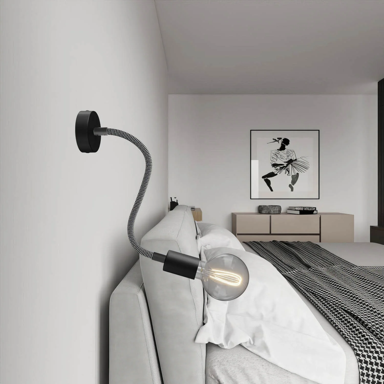 Kit Creative Flex tube flexible d’extension gainé de tissu RZ30 Noir Fer avec embouts métalliques - Image 13