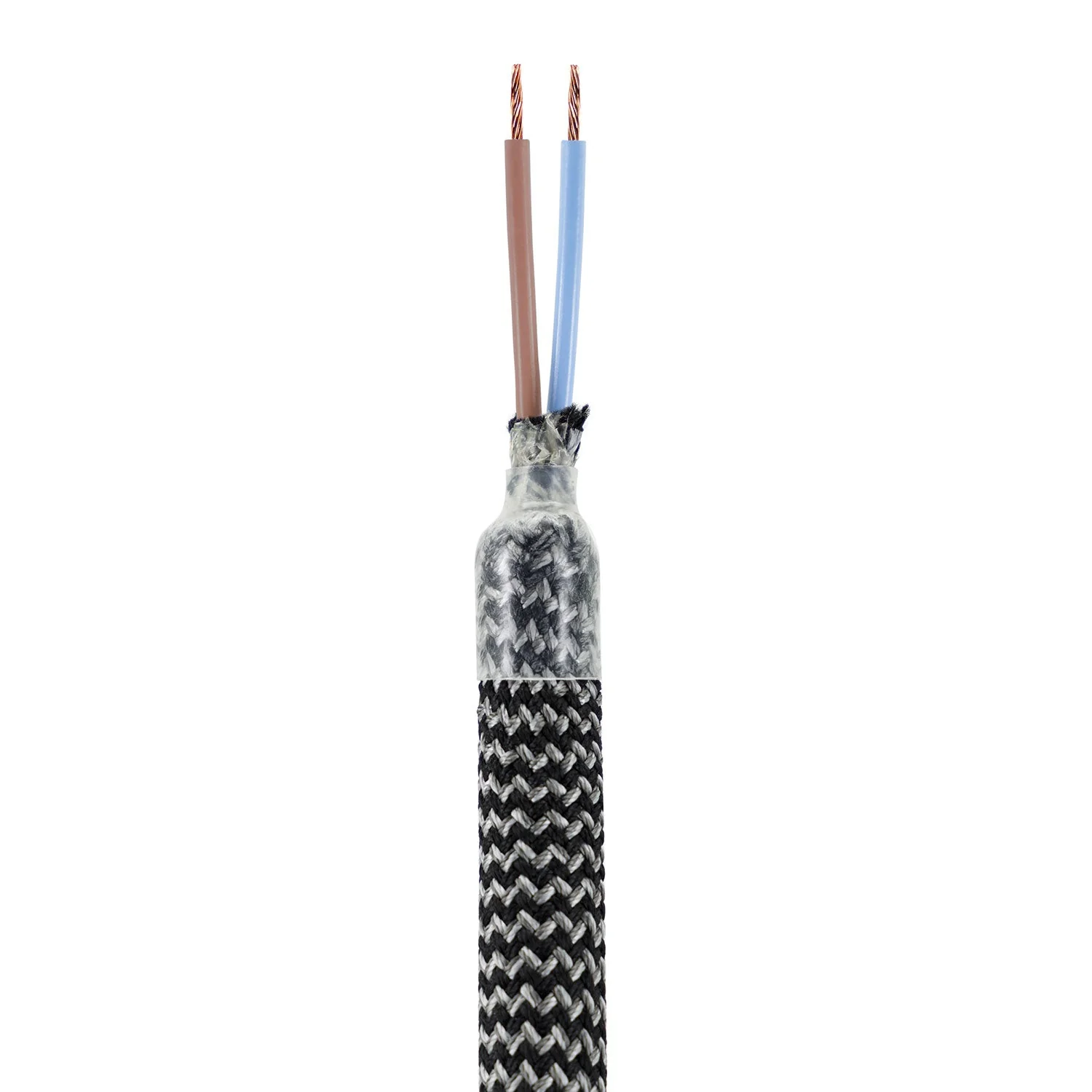 Kit Creative Flex tube flexible d’extension gainé de tissu RZ30 Noir Fer avec embouts métalliques - Image 2