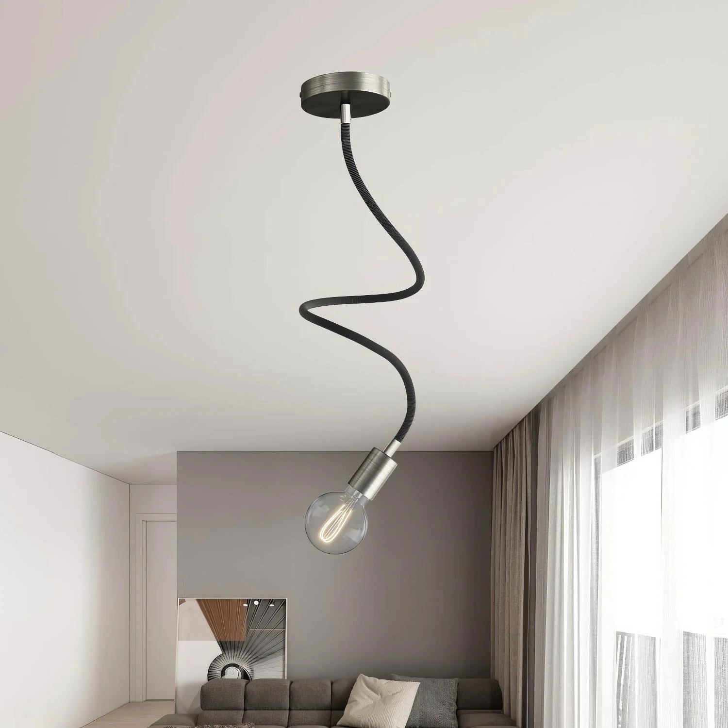 Kit Creative Flex tube flexible d’extension gainé de tissu RZ30 Noir Fer avec embouts métalliques - Image 25