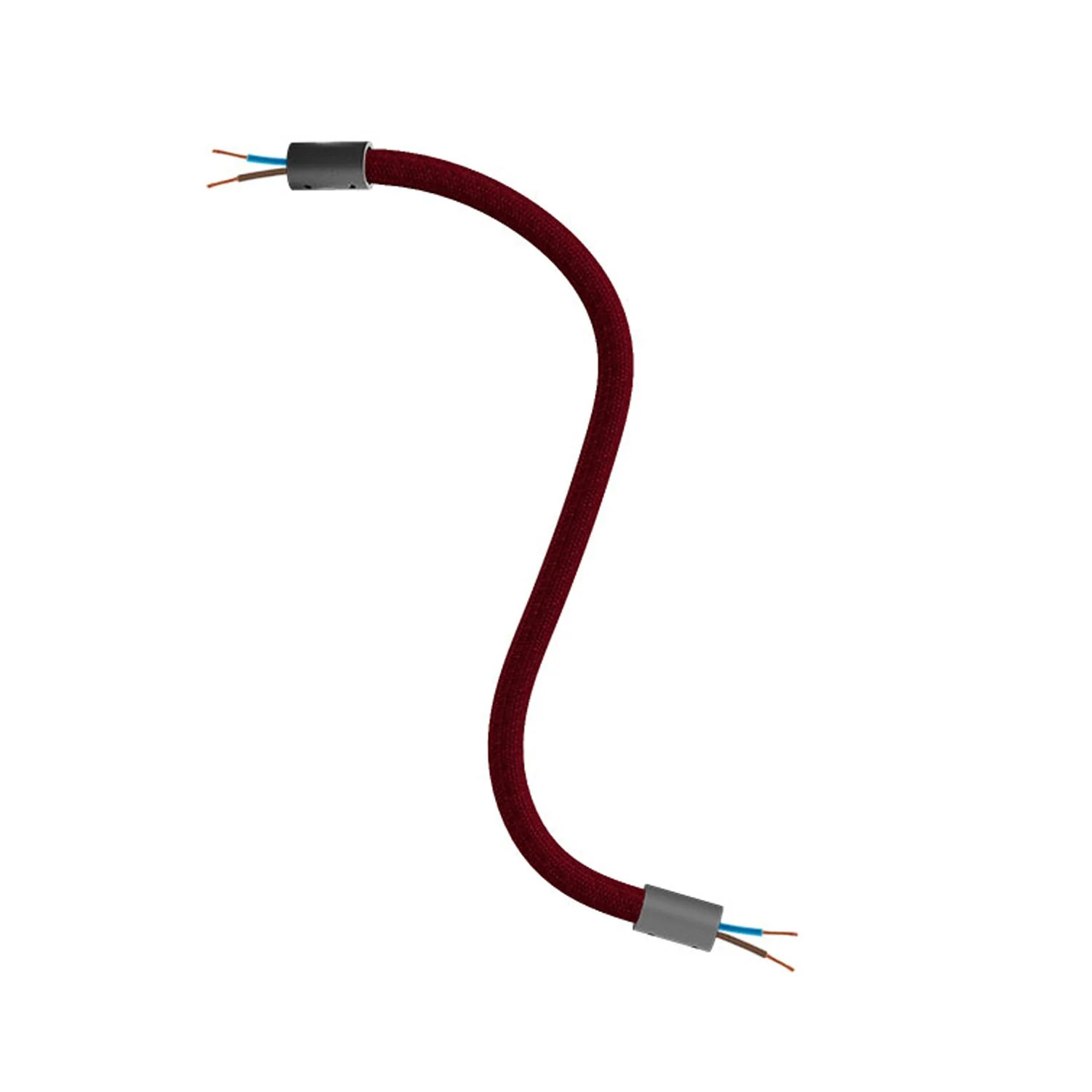 Kit Creative Flex tube flexible d’extension gainé de tissu RM19 Bordeaux avec embouts métalliques - Image 12