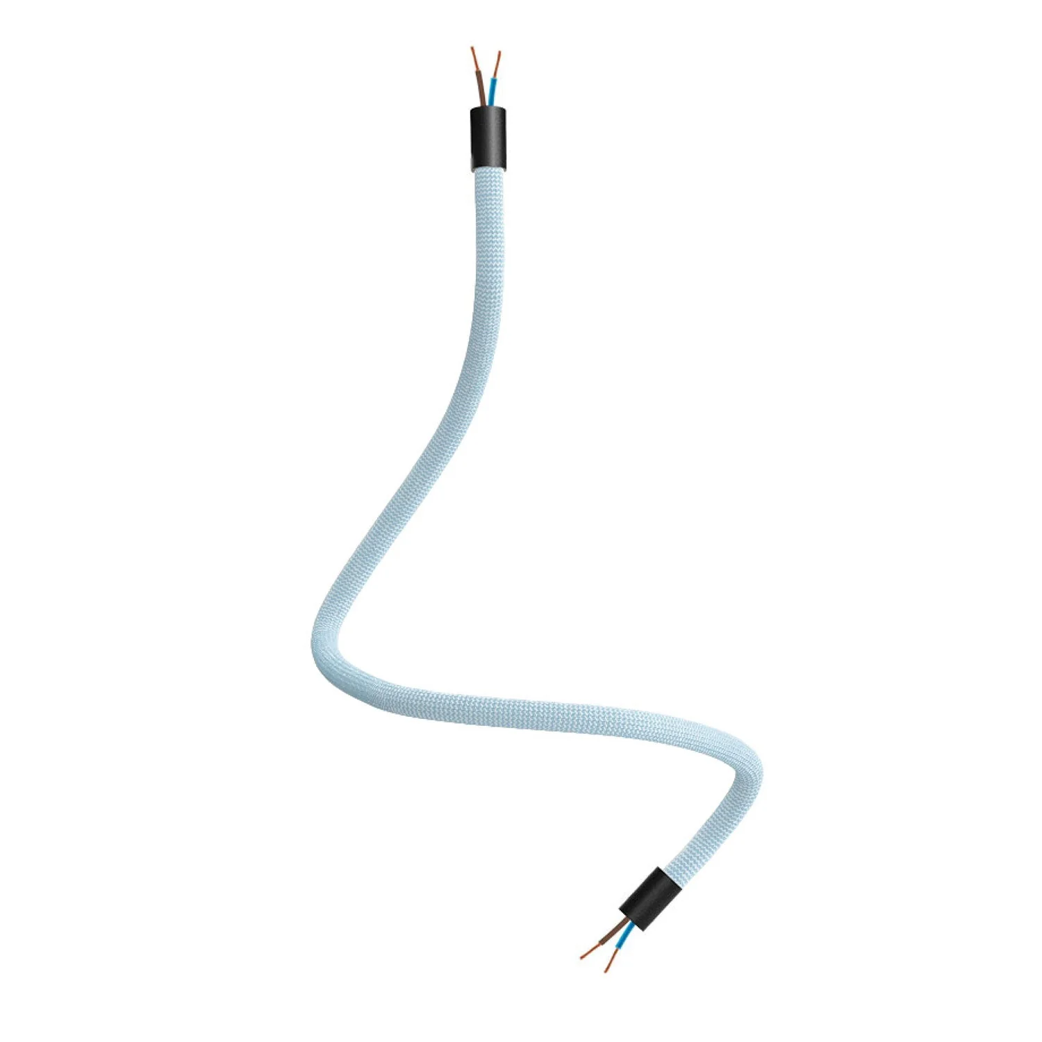 Kit Creative Flex tube flexible recouvert de tissu RM76 Bleu bleu dragée avec embouts métalliques - Image 15