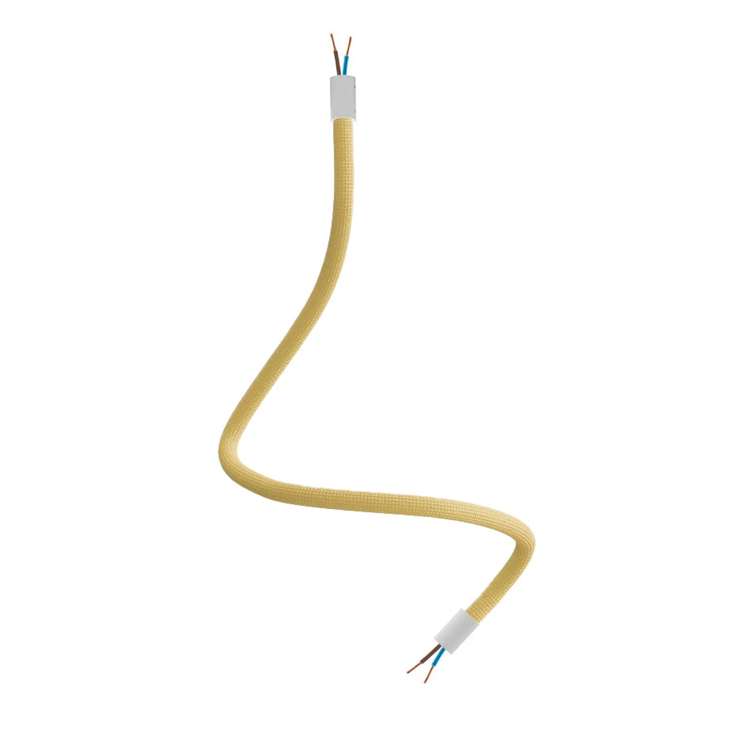 Kit Creative Flex tube flexible recouvert de tissu RM79 Moutarde avec embouts métalliques - Image 6