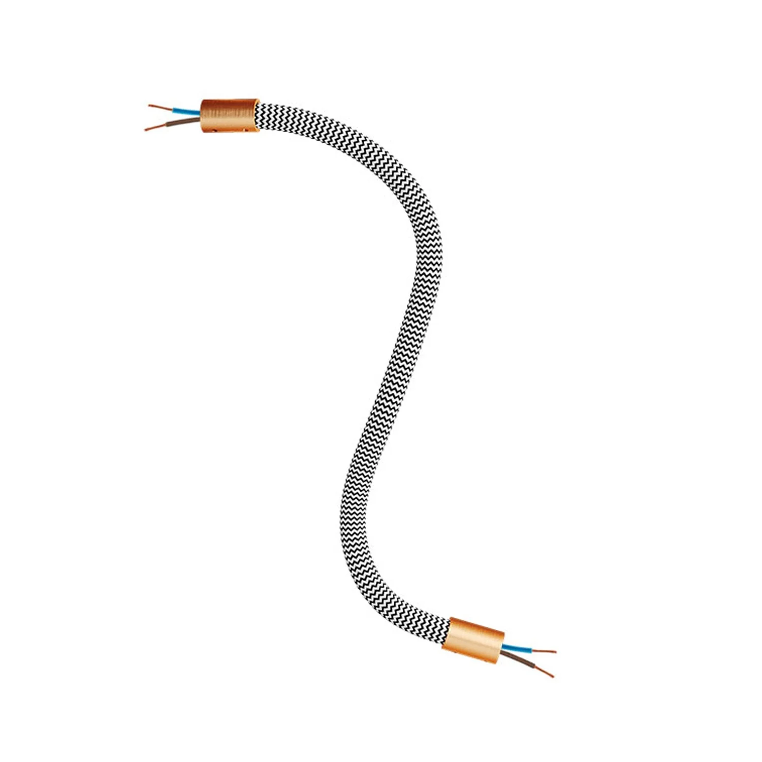 Kit Creative Flex tube flexible d’extension gainé de tissu RZ04 Noir Blanc avec embouts métalliques - Image 26