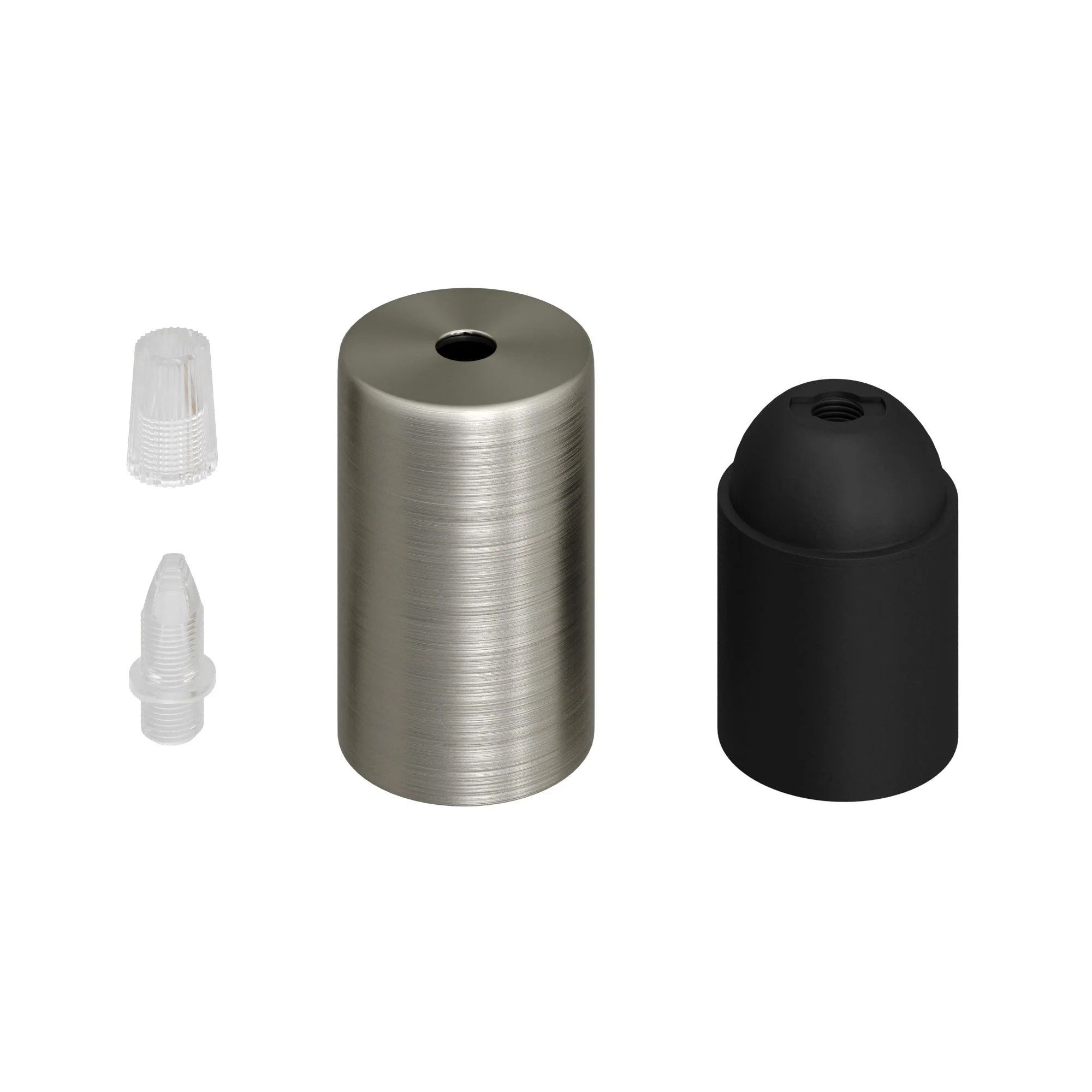 Kit douille métallique UL E26 à sommet plat - Titane brossé - Image 2