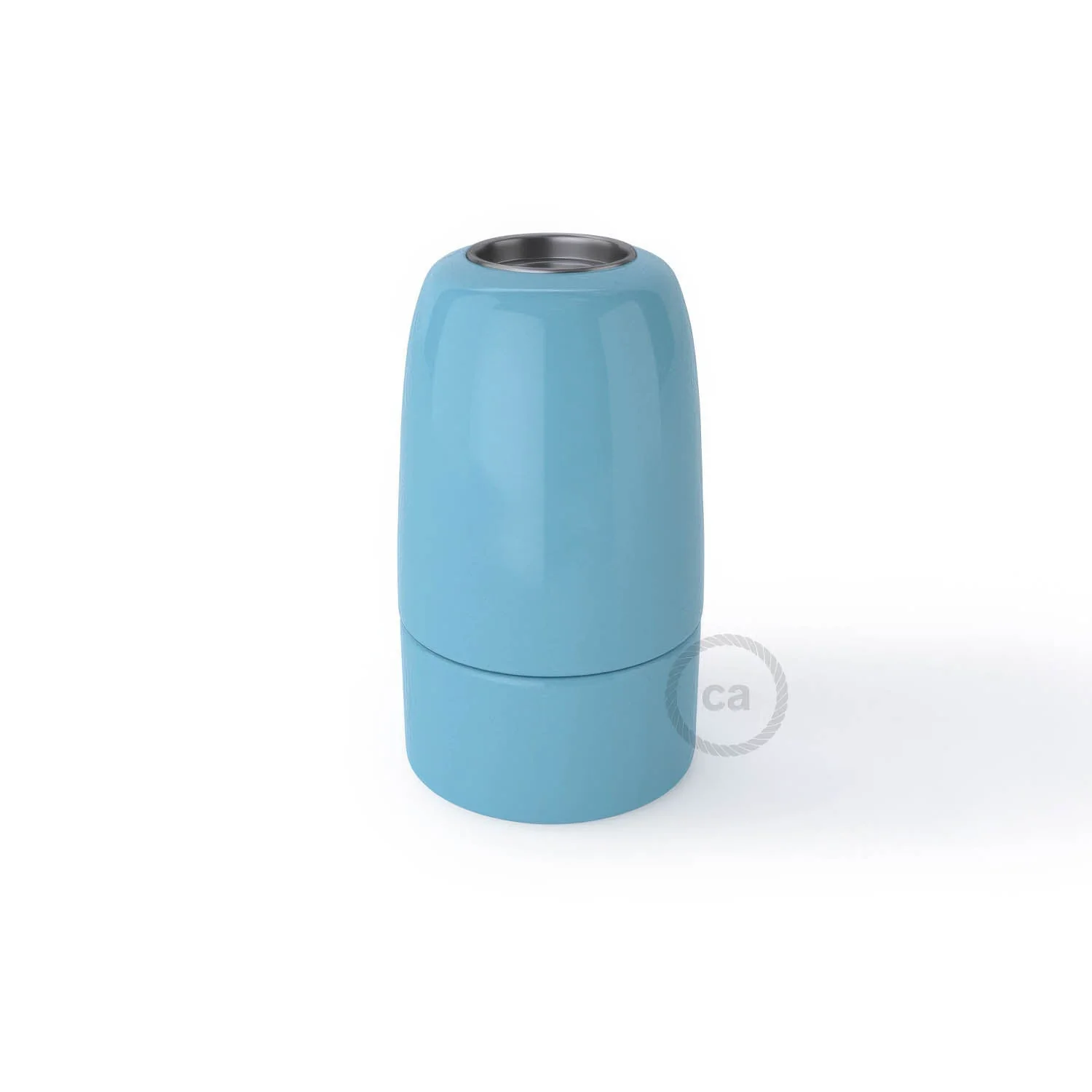 Kit douille E14 en porcelaine - Bleu clair - Image 3