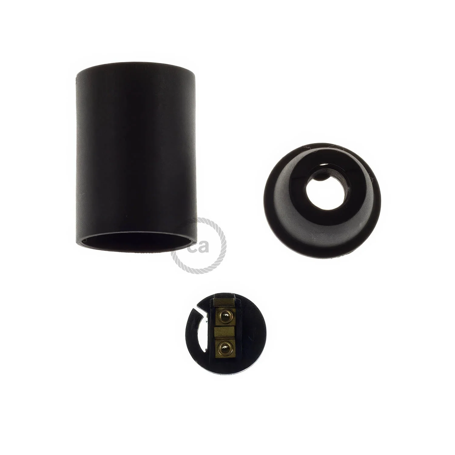 Kit douille E14 en thermoplastique - Noir - Image 2