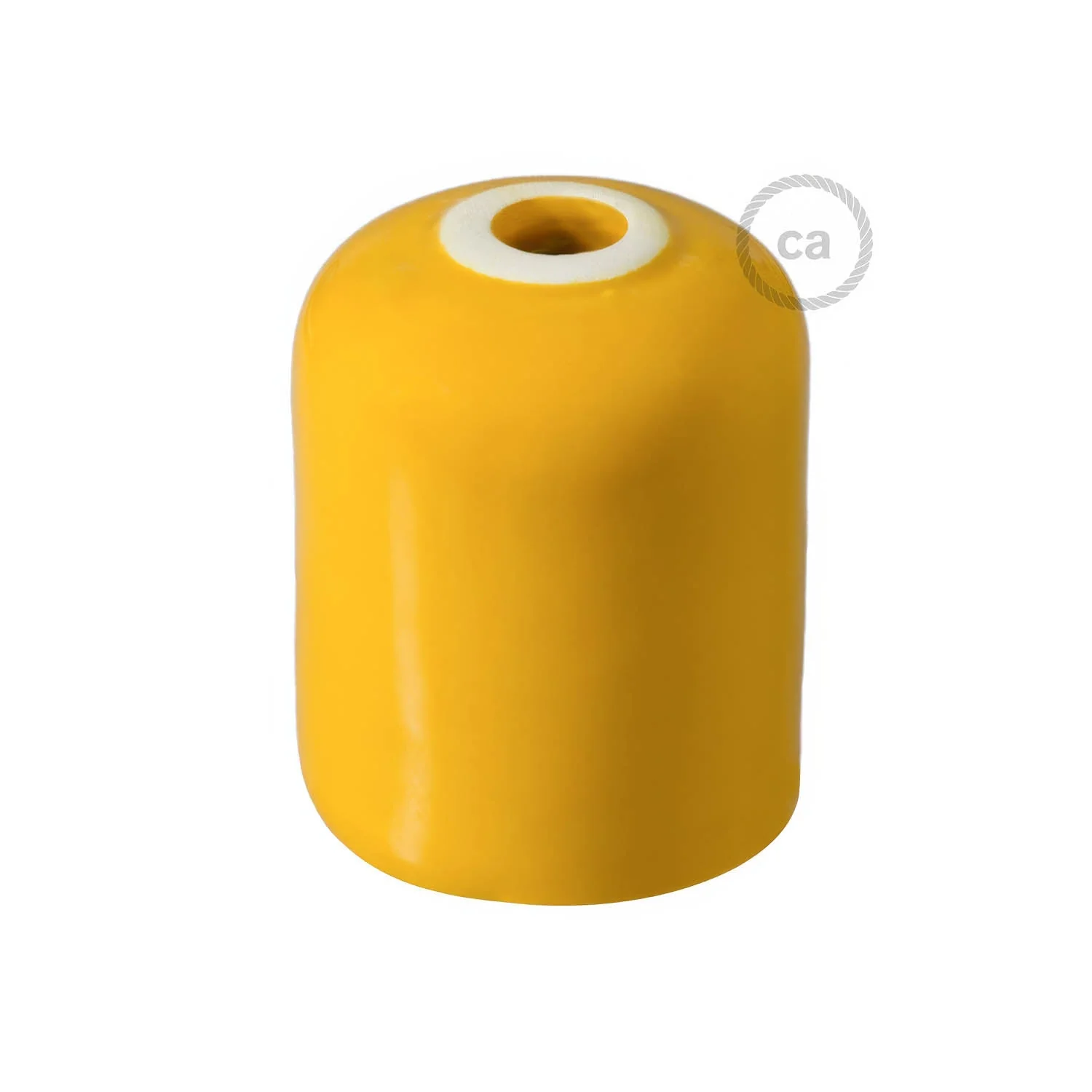 Kit douille ampoule E26 en céramique artisanale - Jaune - Image 3