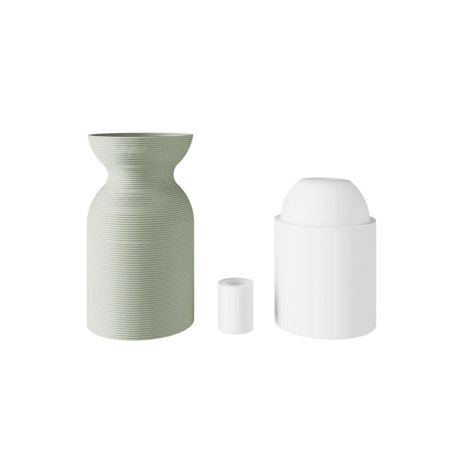 Kit douille E26 en plastique recyclé issu d'impression 3D - Vert sauge - Image 2