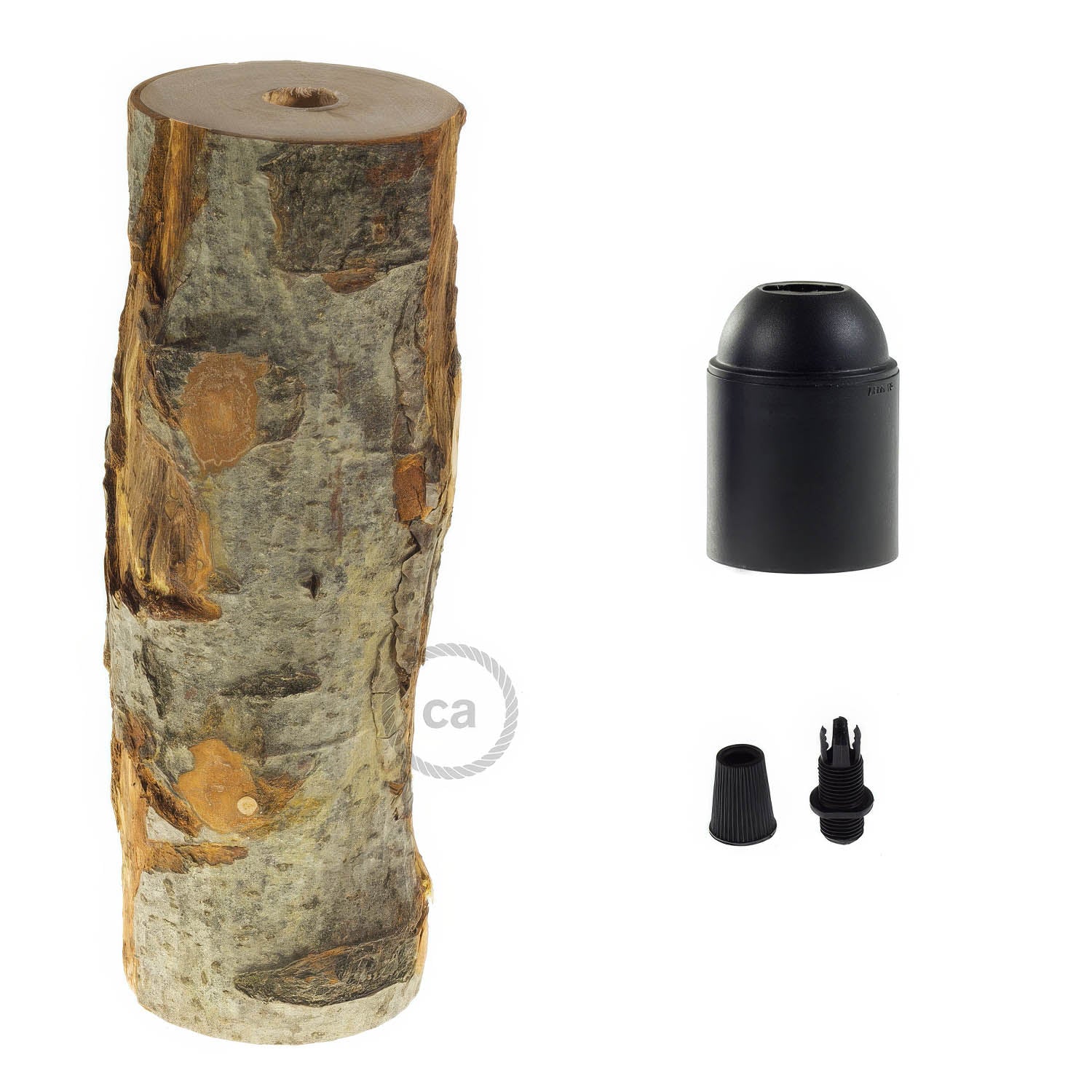 Kit Douille E26 Log Light - Écorce - Image 2