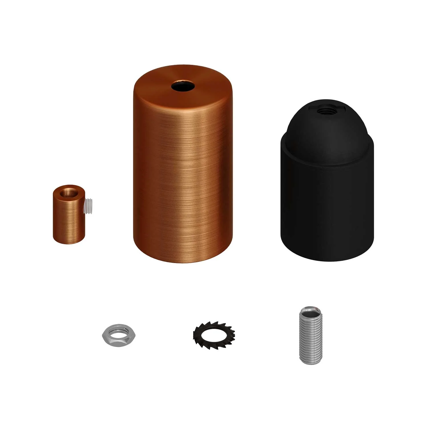 Kit douille UL E26 en métal Flat Top - Cuivre brossé - Image 5