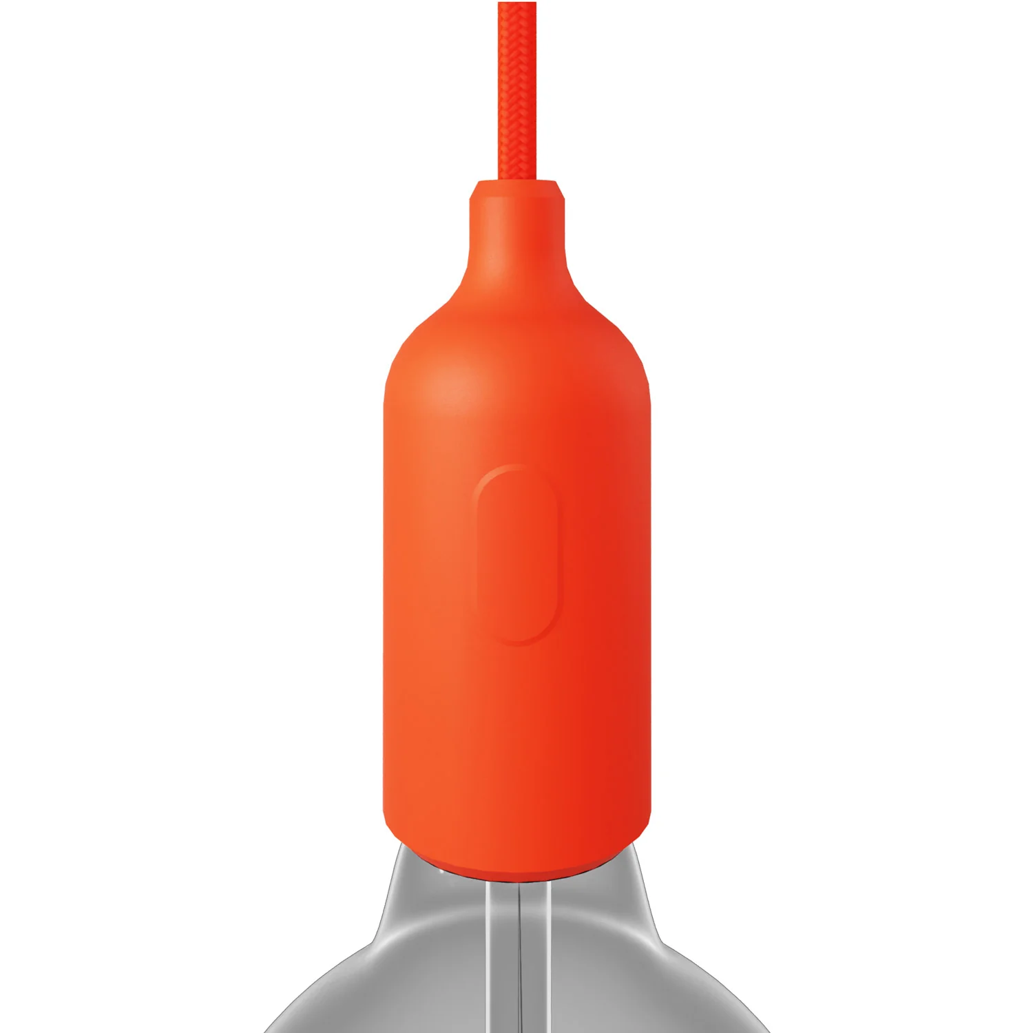 Kit douille silicone E26 avec interrupteur et serre-câbles cachés - Orange