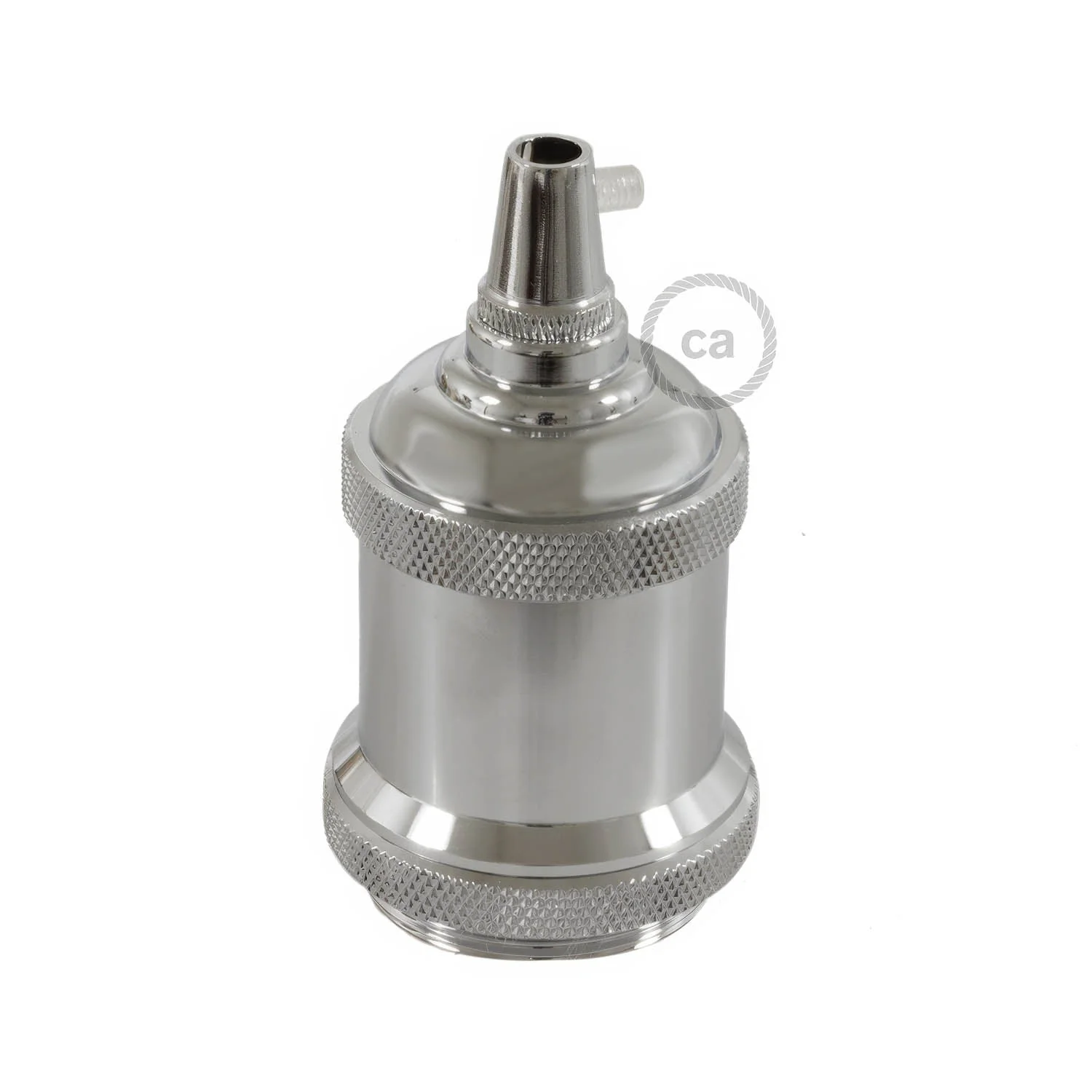 Kit douille E27 en aluminium vintage - Chrome - Image 3