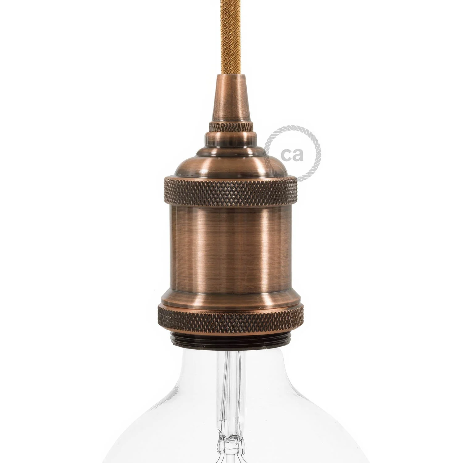 Kit douille E27 en aluminium vintage - Cuivre
