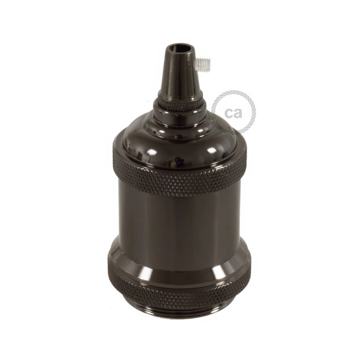 Kit douille E27 en aluminium vintage - Noir perle - Image 3