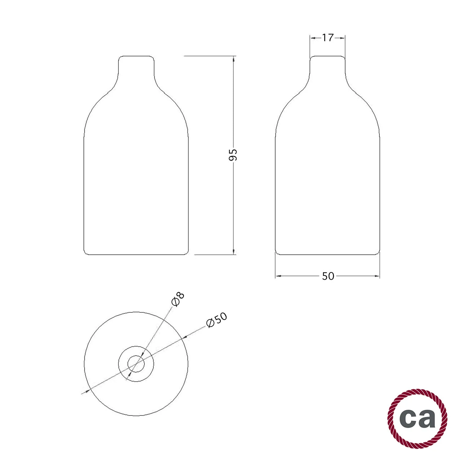Kit douille E27 en bois avec serre-câble caché - Effet Wengé - Image 4