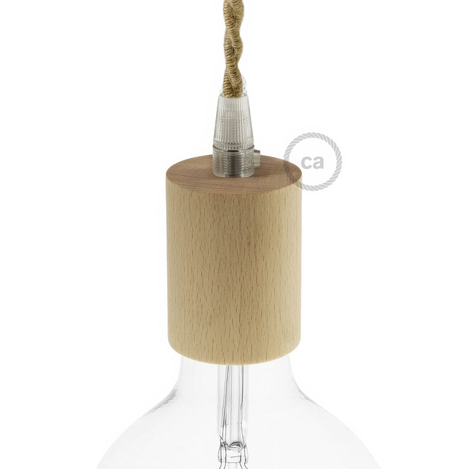 Kit douille E27 en bois - Neutre
