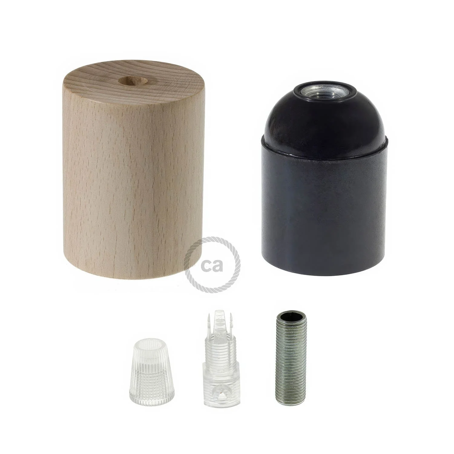 Kit douille E27 en bois - Neutre - Image 2