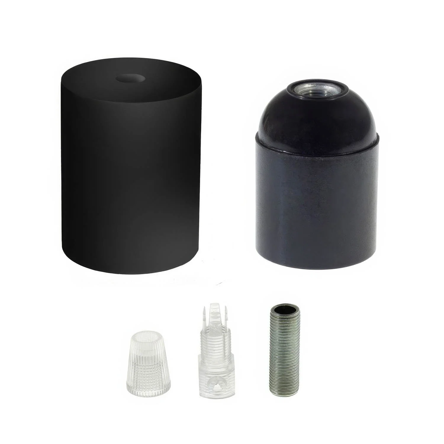Kit douille E27 en bois - Noir - Image 2