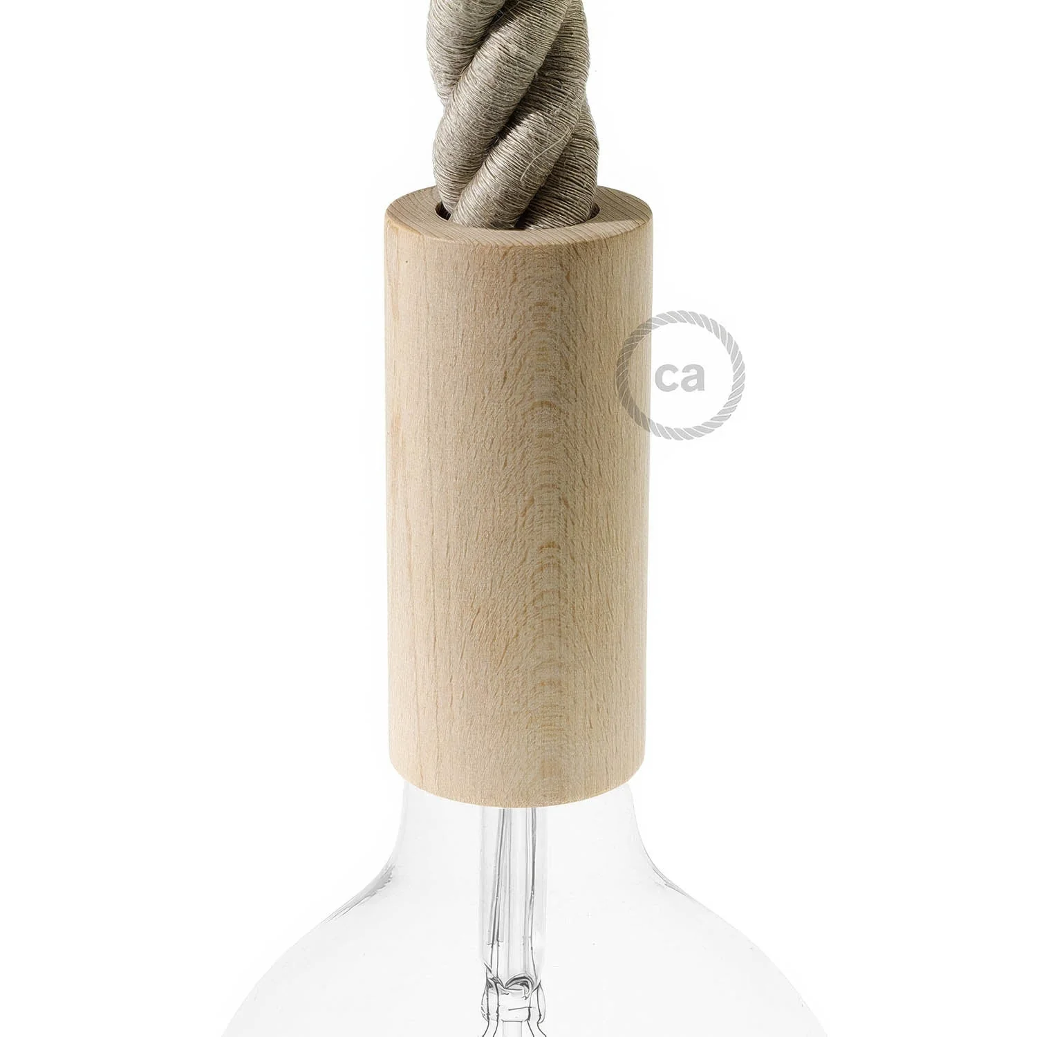 Kit douille E27 en bois pour cordon 3XL - Neutre