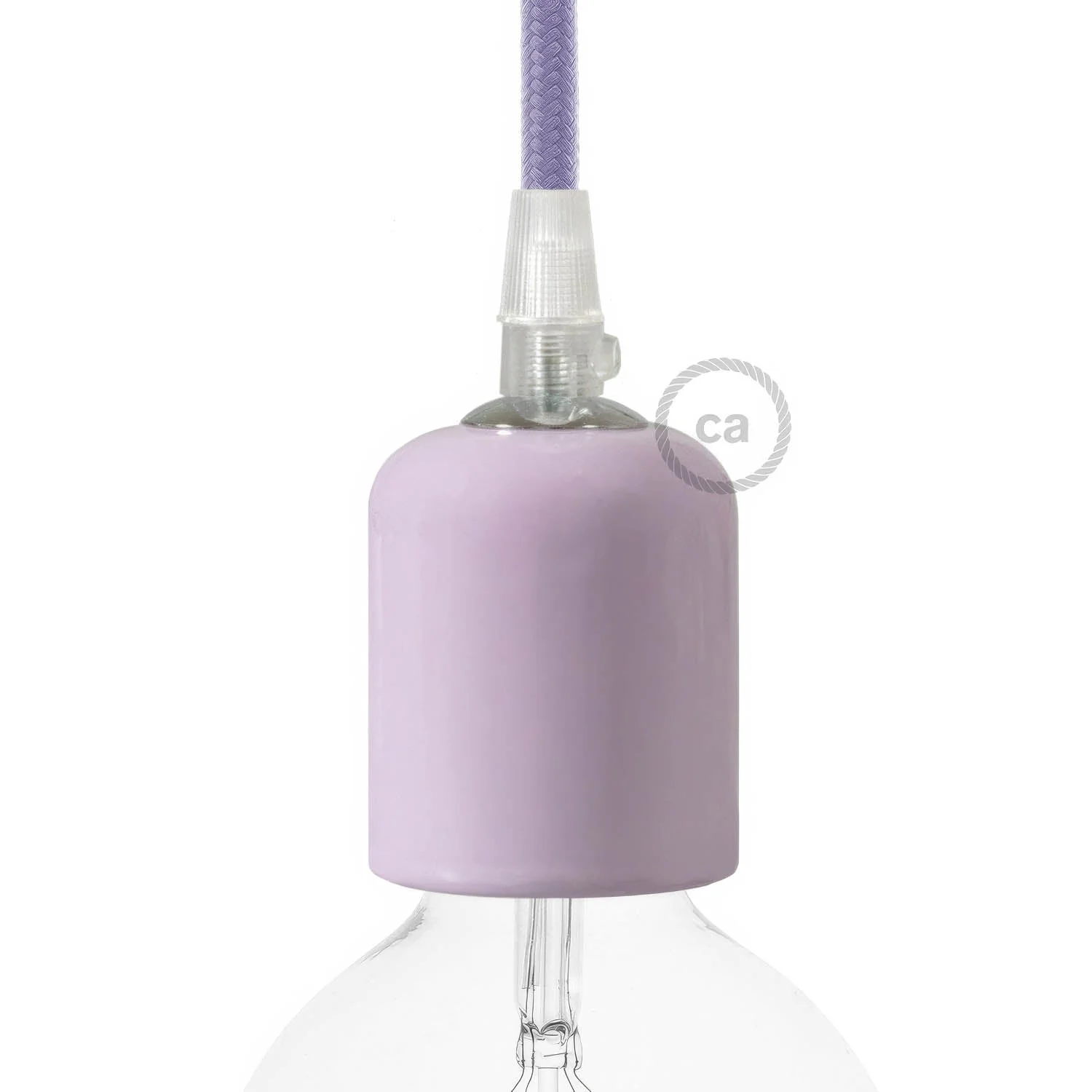 Kit douille E27 en céramique - Lilas