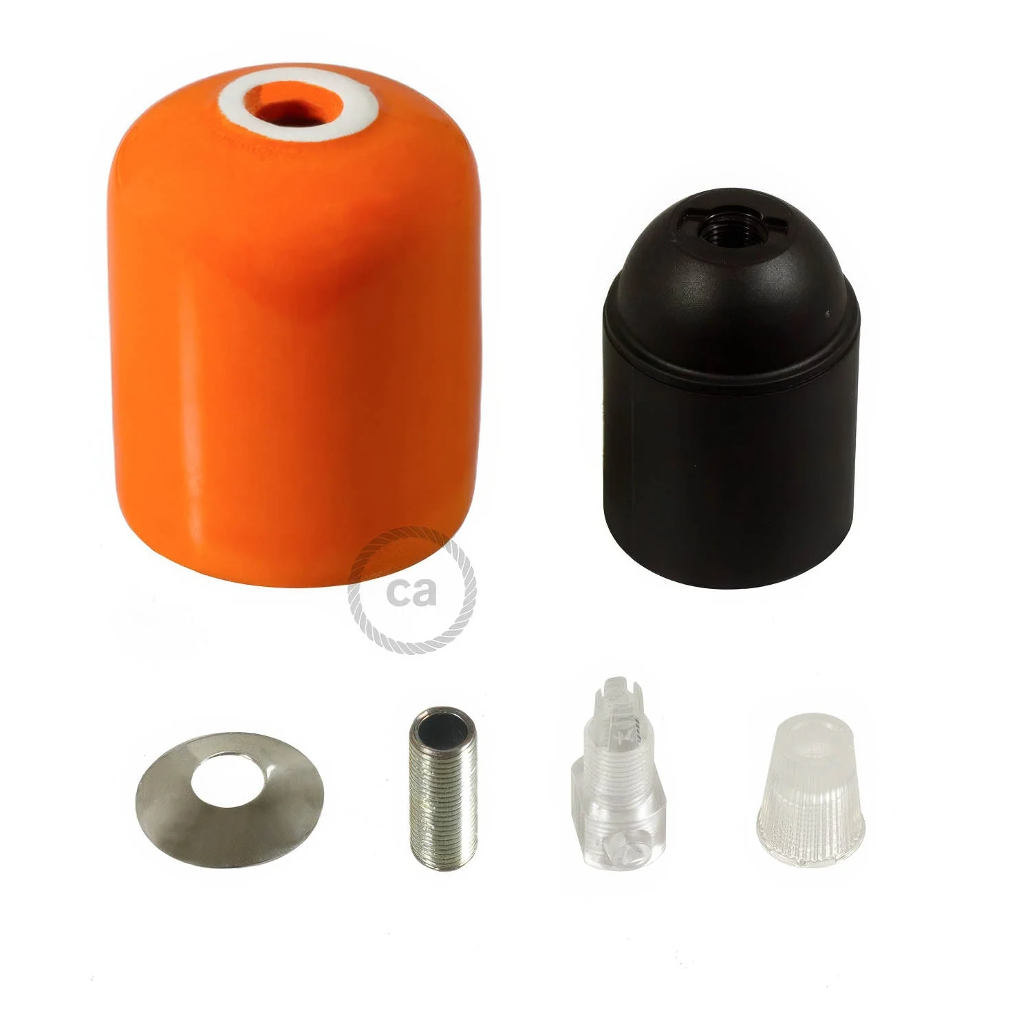 Kit douille E27 en céramique - Orange - Image 2