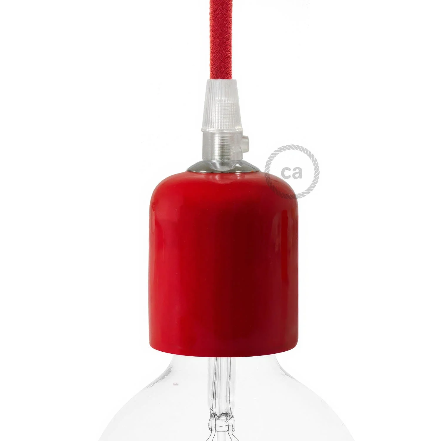 Kit douille E27 en céramique - Rouge