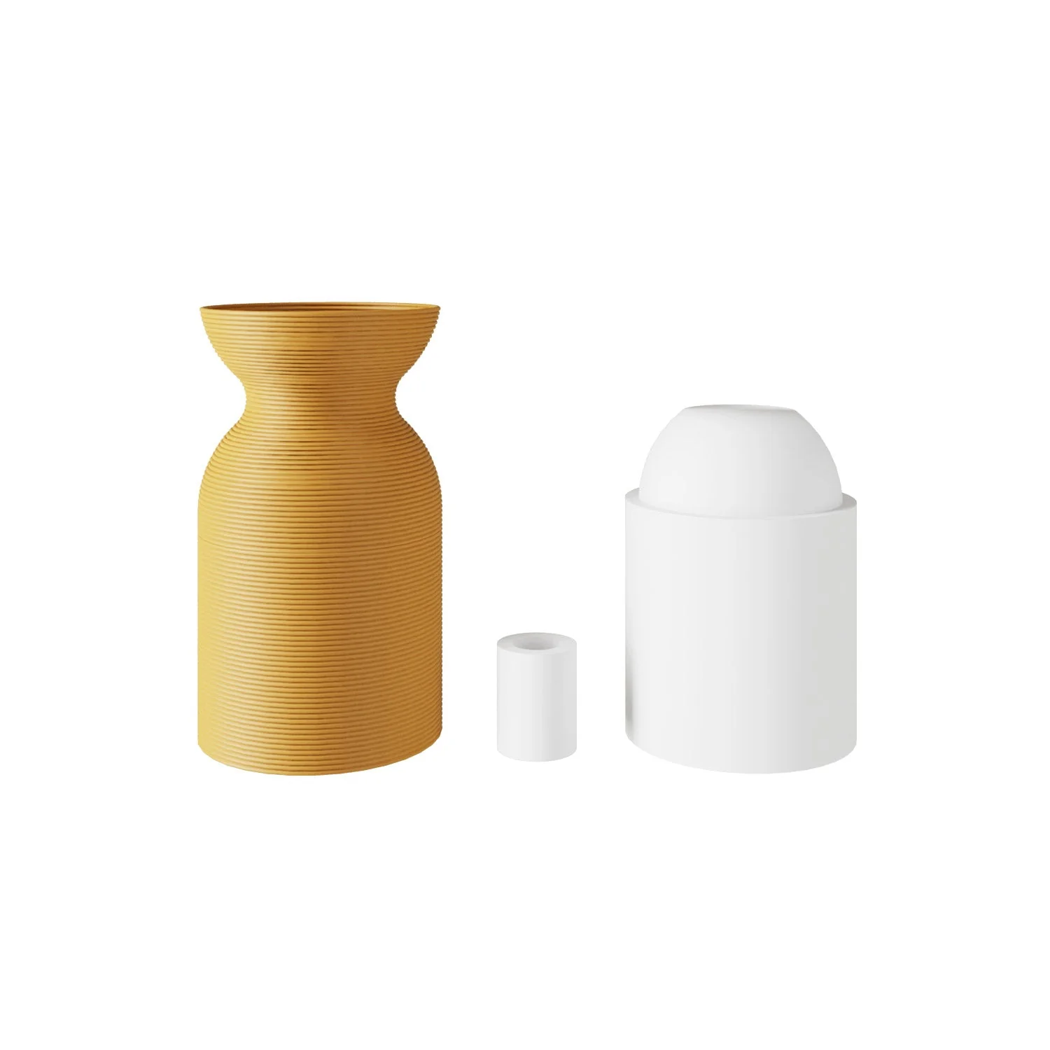 Kit douille E27 en plastique recyclé avec imprimante 3D - Ocre - Image 2