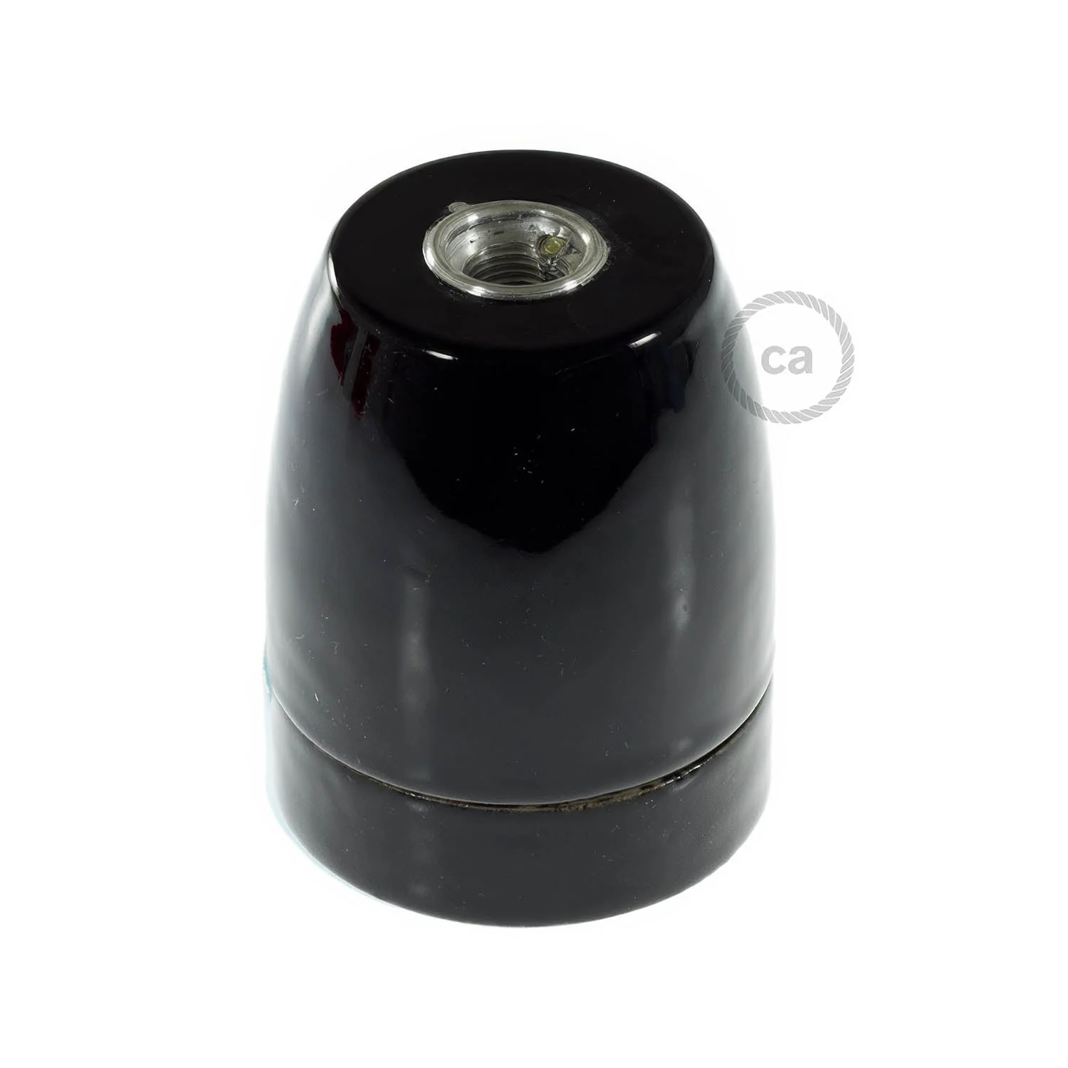 Kit douille E27 en porcelaine - Noir - Image 3