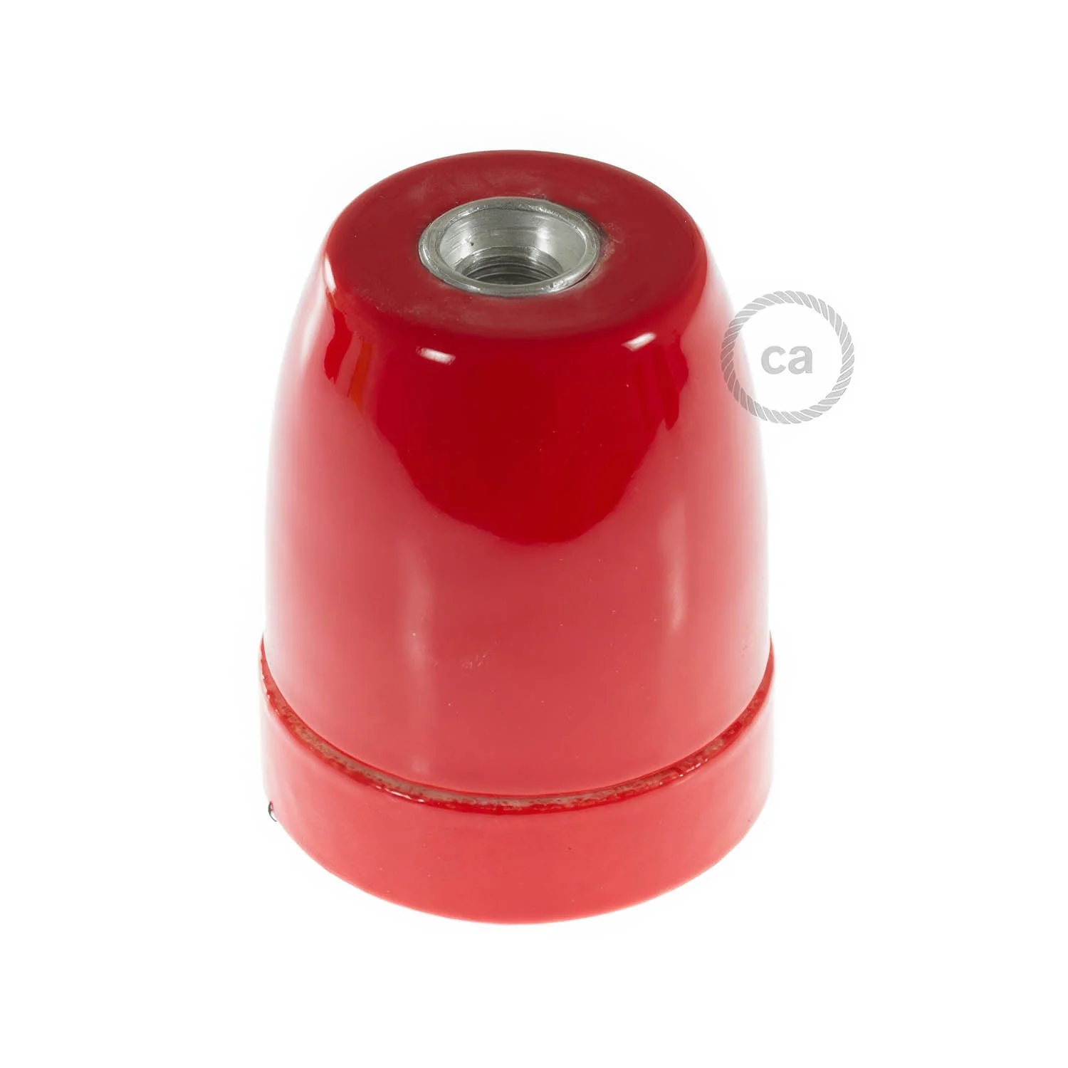 Kit douille E27 en porcelaine - Rouge - Image 3