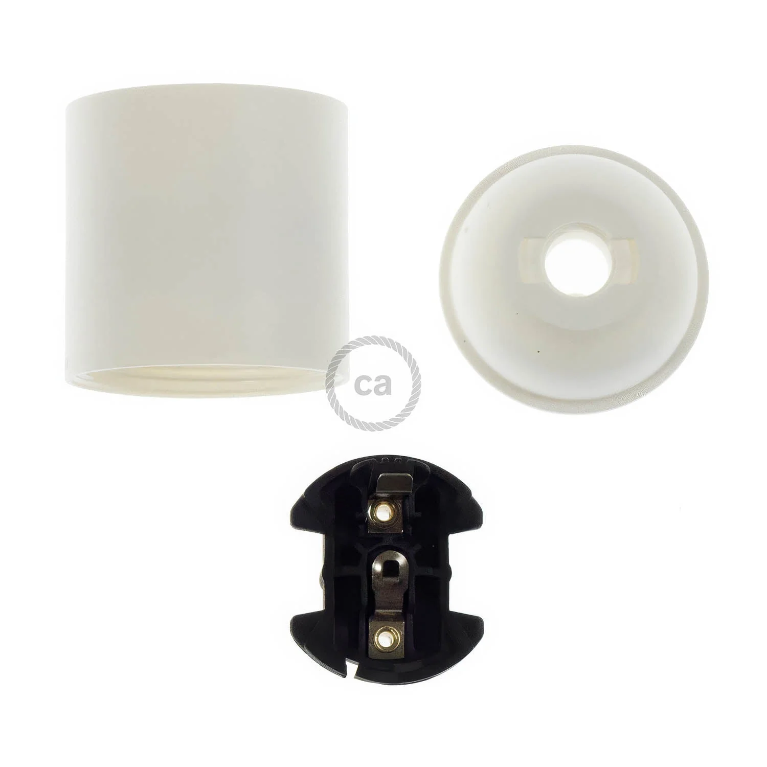 Kit douille E27 en thermoplastique - Blanc - Image 2