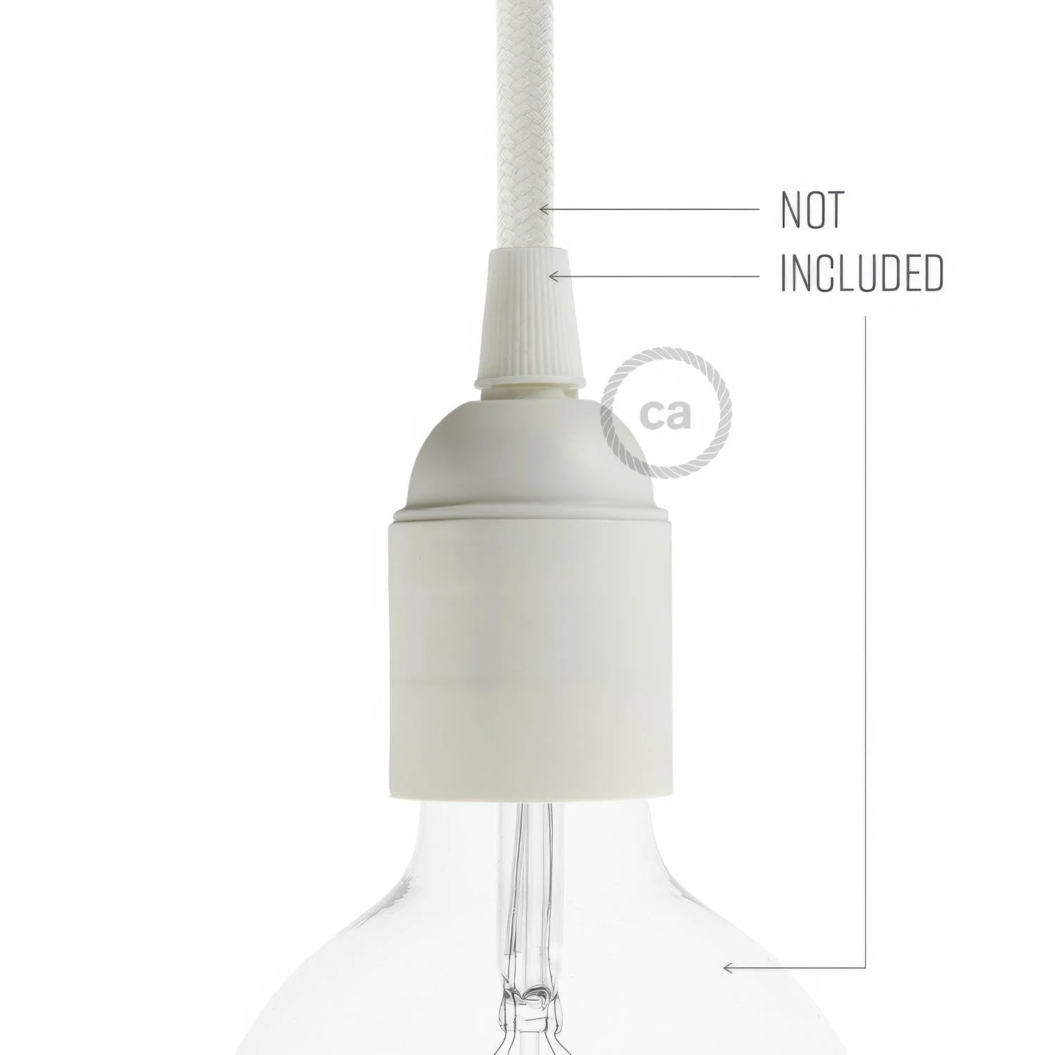 Kit douille E27 en thermoplastique - Blanc - Image 3