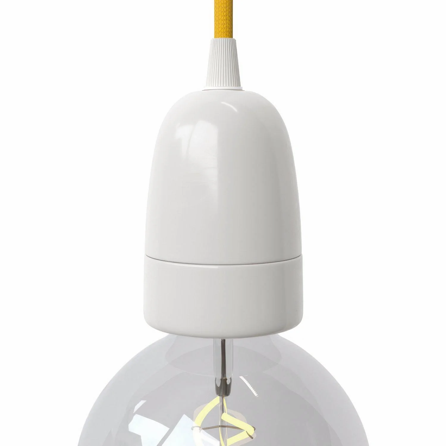 Kit douille E40 en porcelaine - Blanc