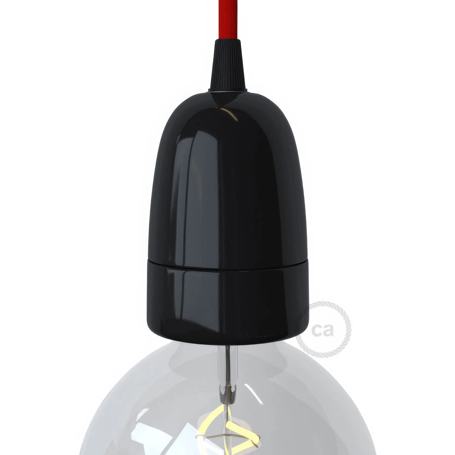 Kit douille E40 en porcelaine - Noir