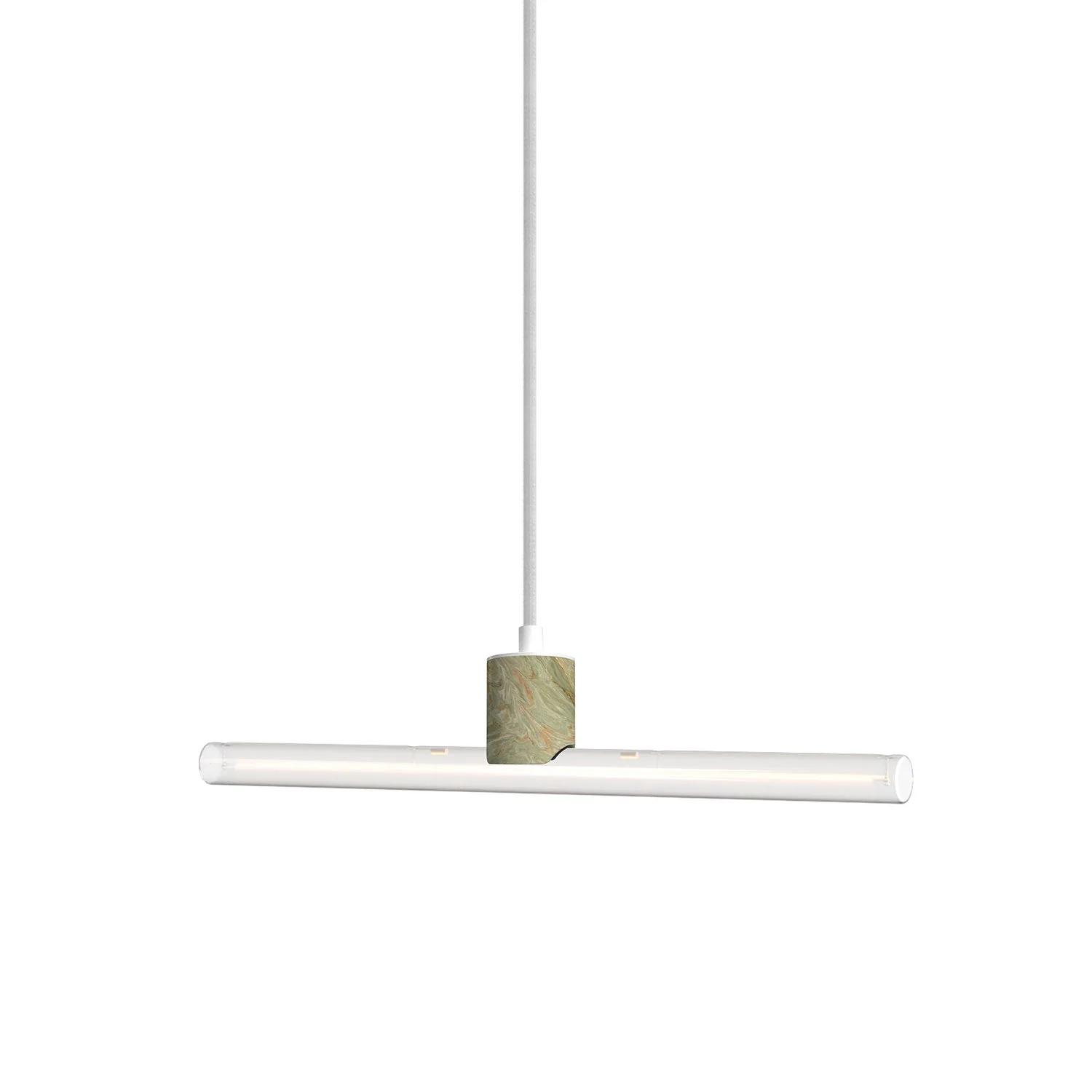 Kit douille esse14 pour lampes suspendues avec culot S14d - Effet marbre vert - Image 6