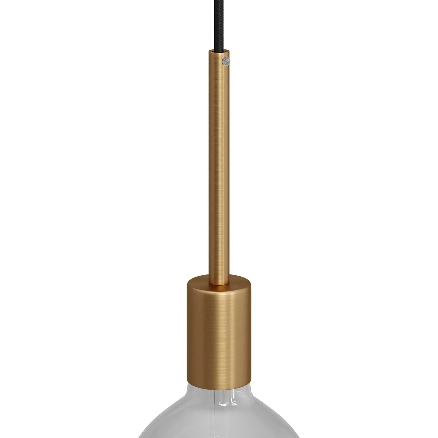 Kit douille cylindrique métal UL E26 avec serre-câble 15 cm - Bronze brossé
