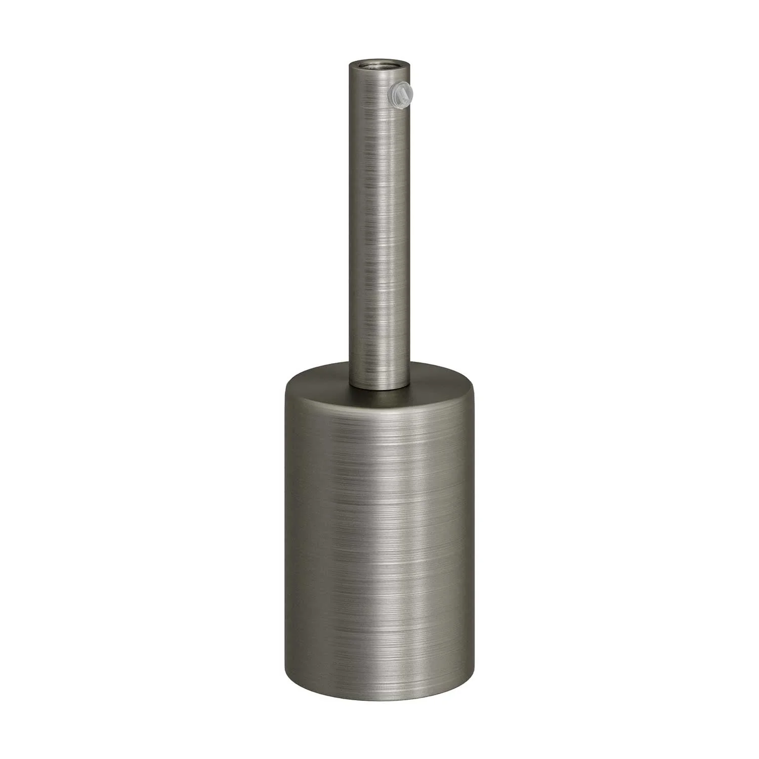 Kit douille E26 cylindrique en métal UL avec serre-câble 7 cm - Titane brossé - Image 3
