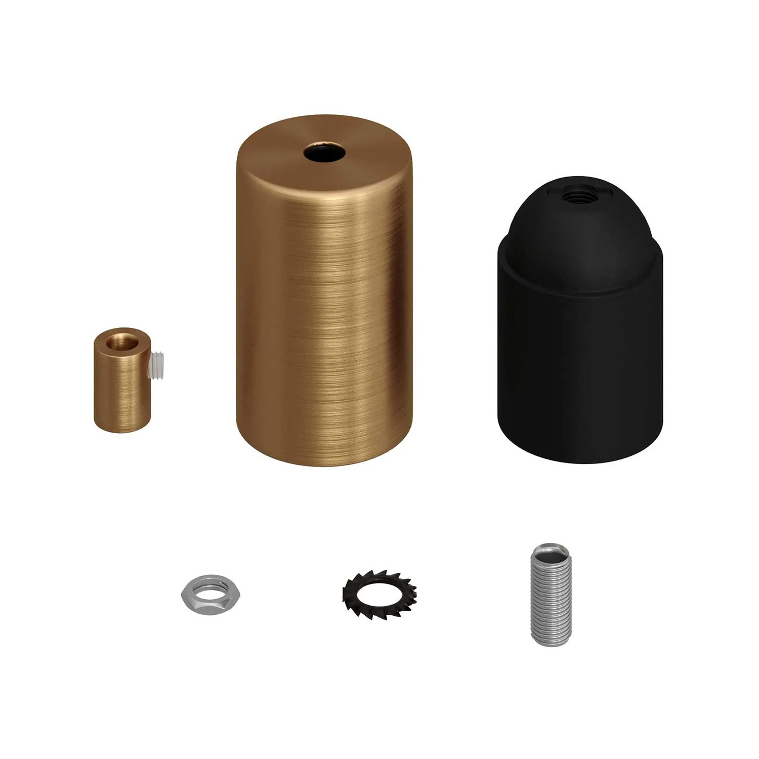 Kit douille métal à chapeau plat UL E26 - Bronze brossé - Image 5