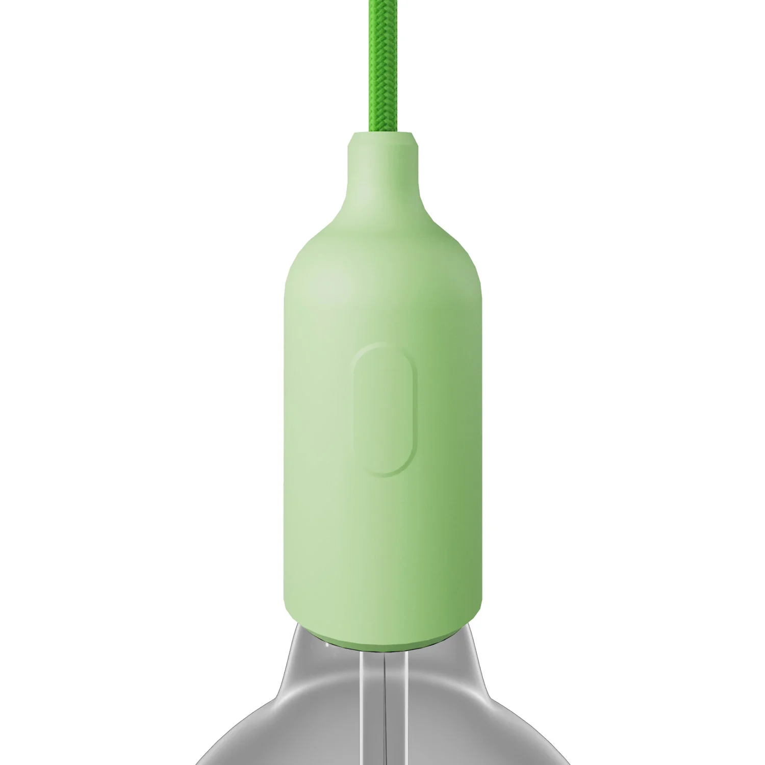 Kit douille silicone E26 avec interrupteur et serre-câble dissimulé - Vert tendre