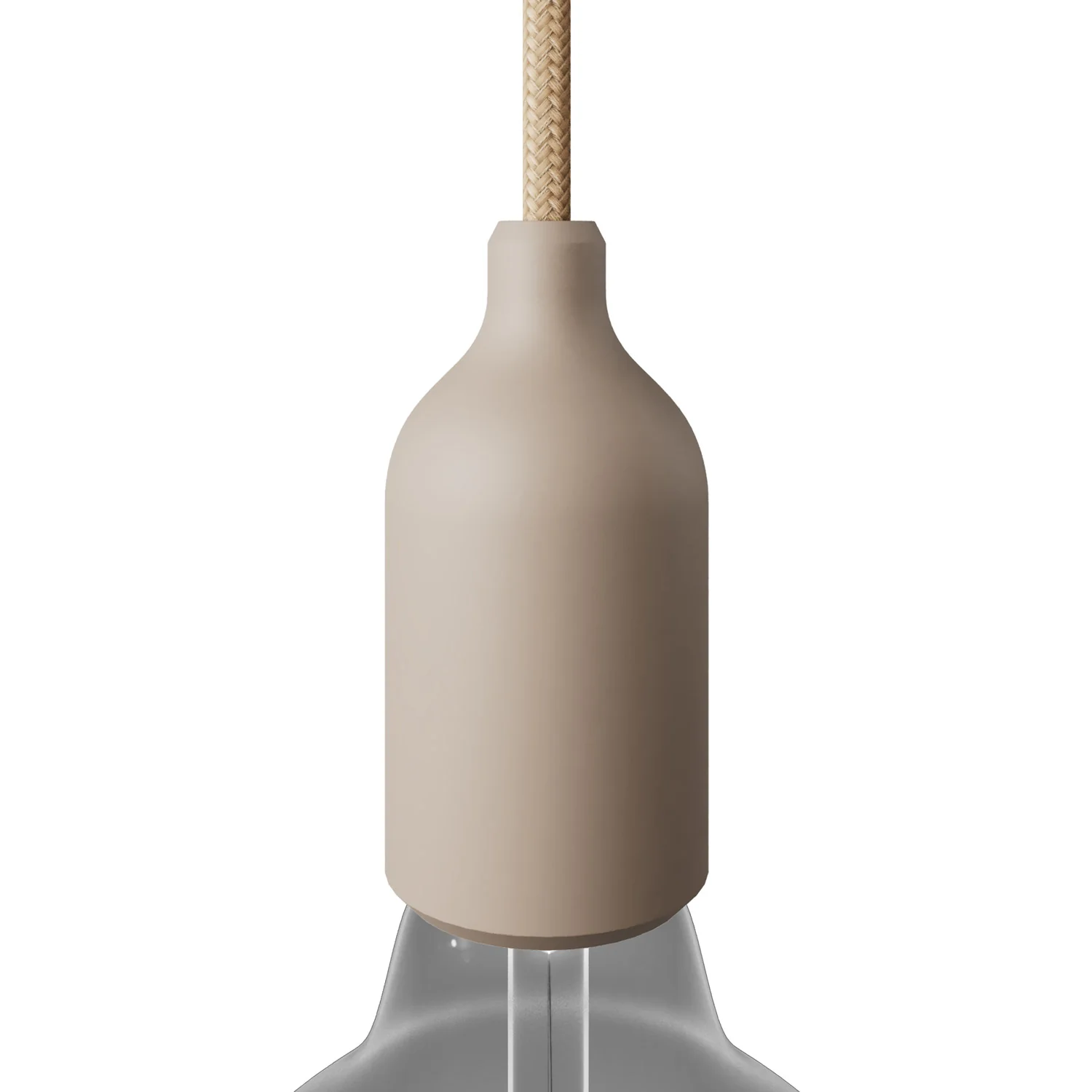 Kit douille silicone E26 avec serre-câble caché - Brun désert