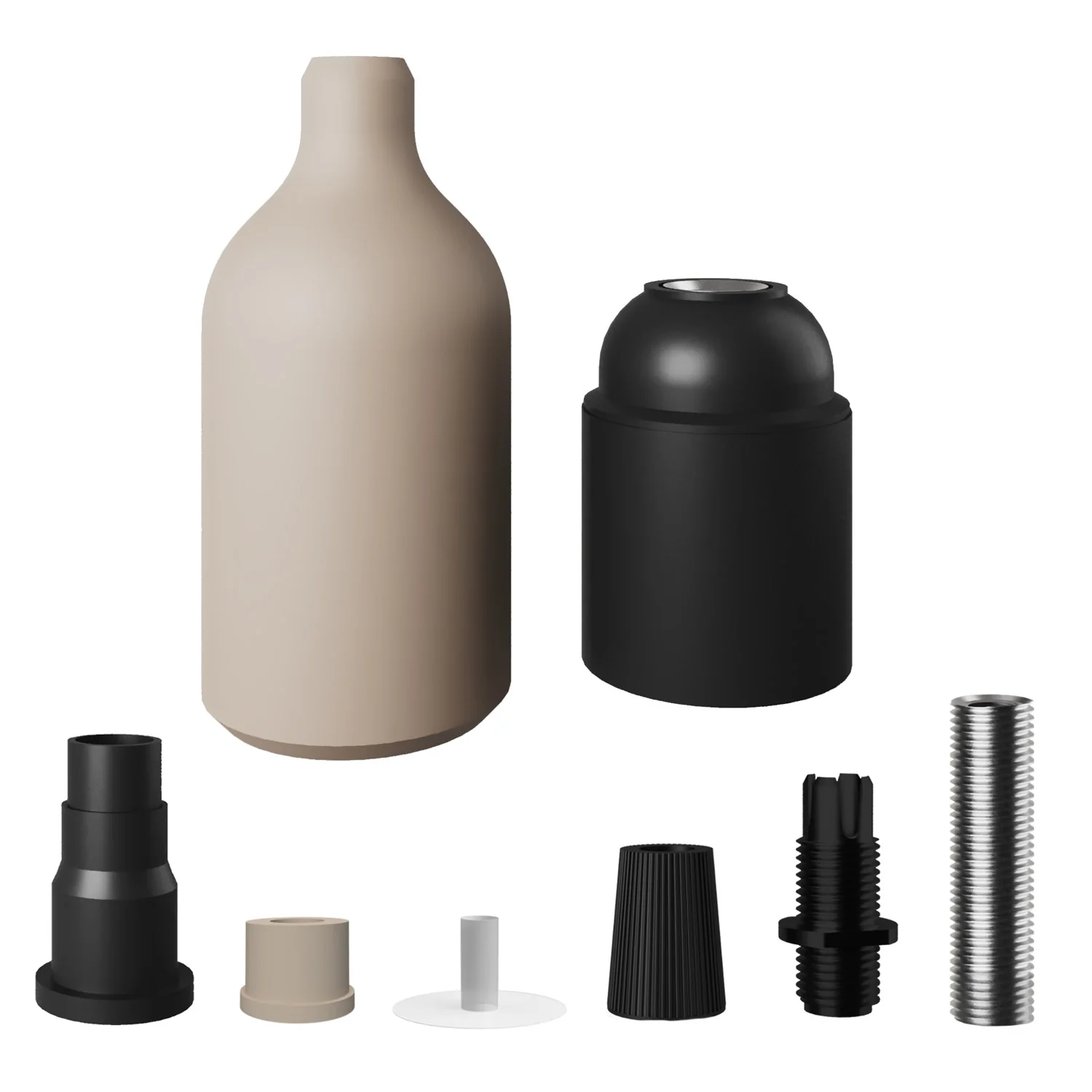 Kit douille silicone E26 avec serre-câble caché - Brun désert - Image 2