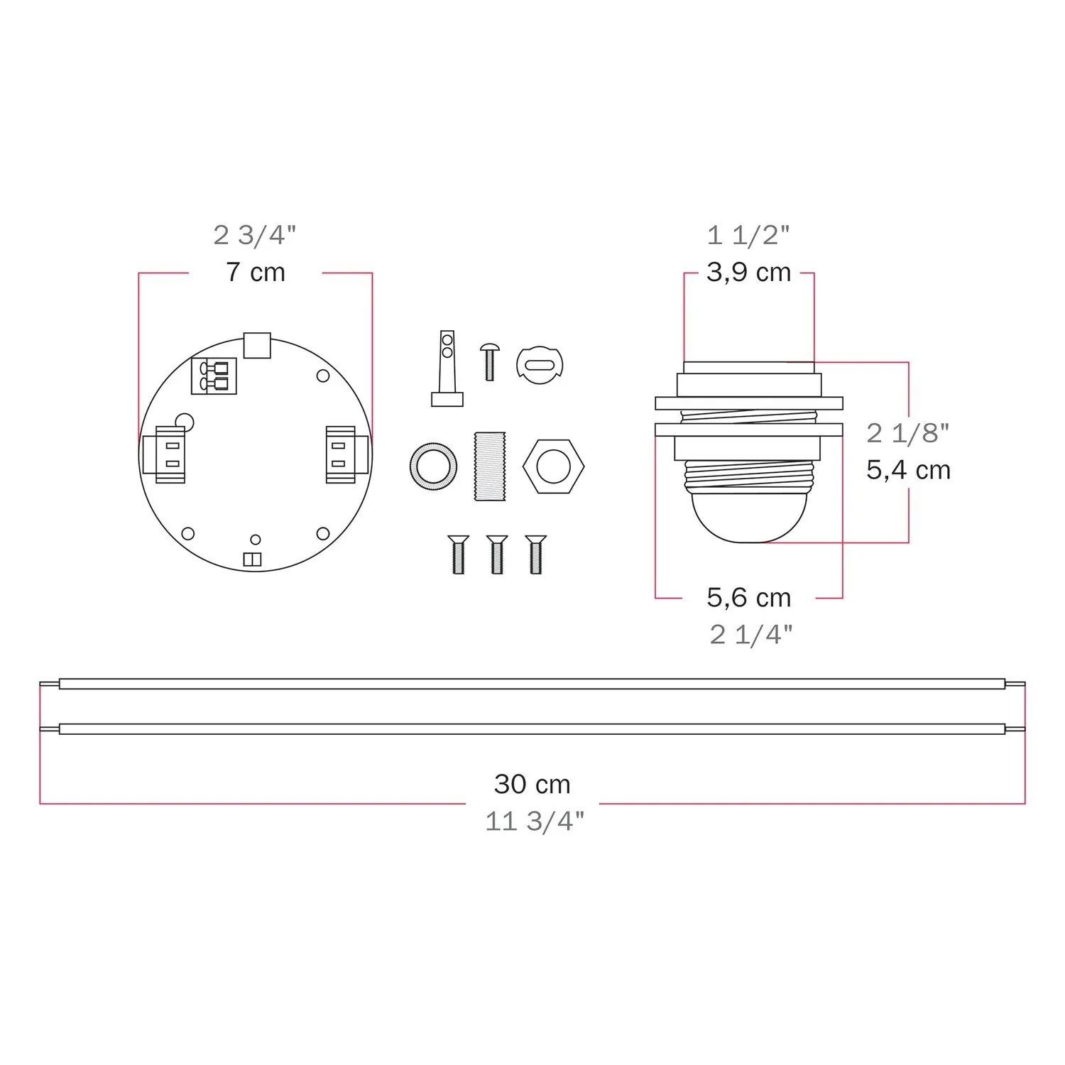 Kit électronique pour lampes à batterie 5V USB-C avec douille E27 filettato - Blanc - Image 7