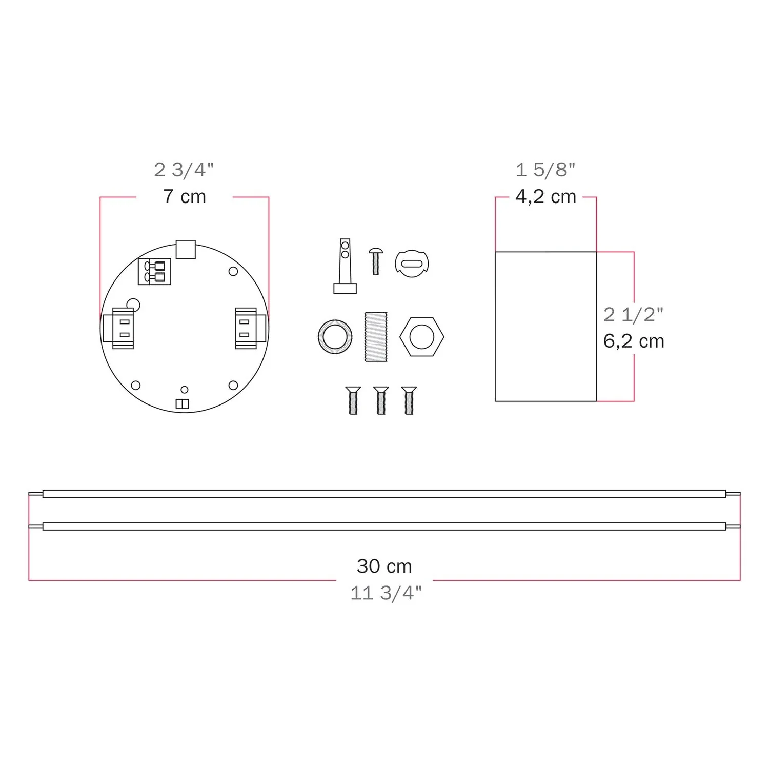Kit électronique pour lampes à batterie 5V USB-C avec douille E27 - Titane satiné - Image 6