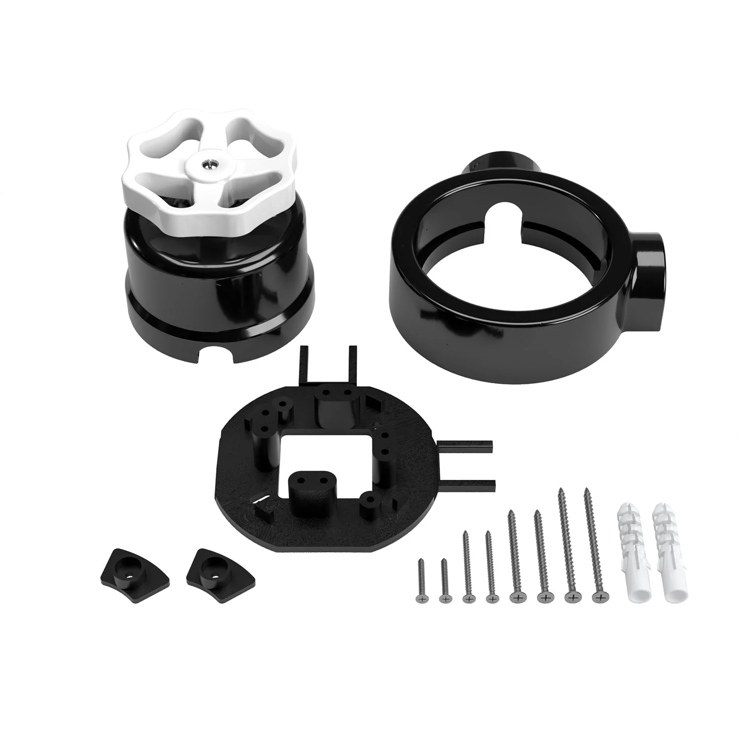 Kit interrupteur/va-et-vient avec bouton et base pour Creative-Tubes en porcelaine noire - Image 10