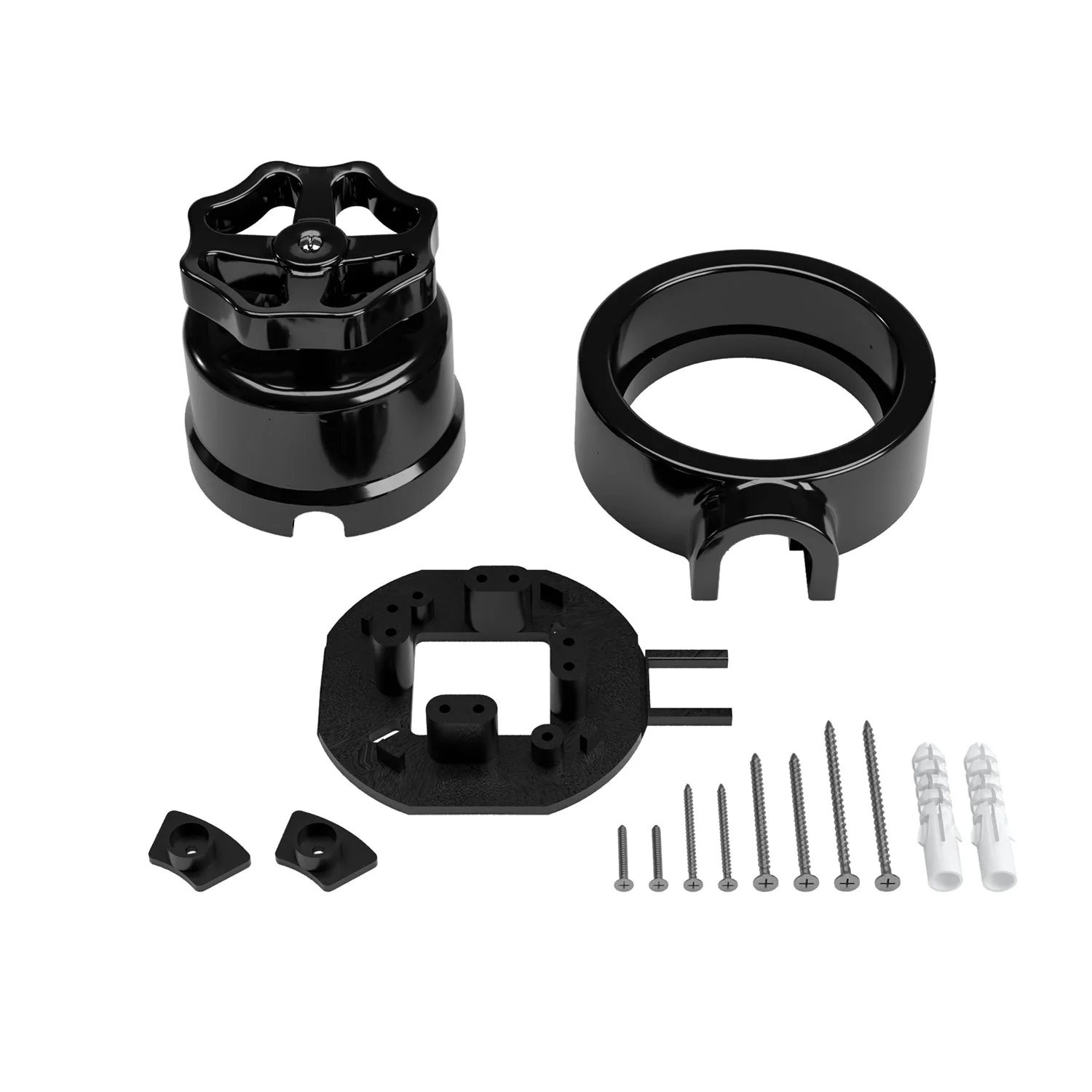 Kit interrupteur/va-et-vient avec bouton et base pour Creative-Tubes en porcelaine noire - Image 31