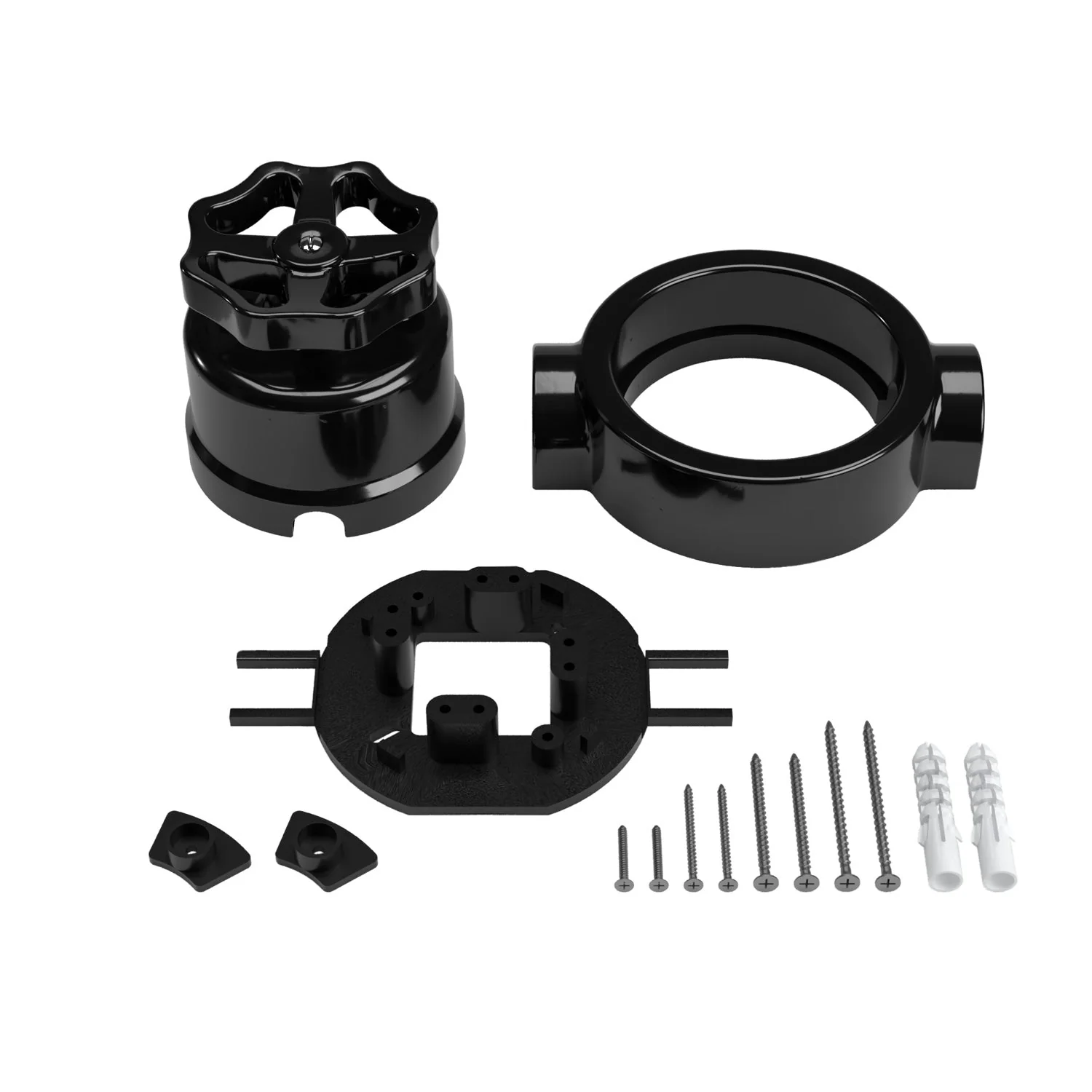 Kit interrupteur/va-et-vient avec bouton et base pour Creative-Tubes en porcelaine noire - Image 41