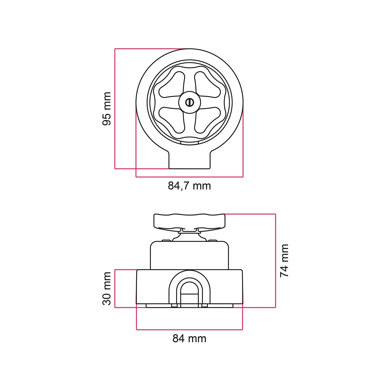 Kit interrupteur/va-et-vient avec bouton et base pour Creative-Tubes en porcelaine noire - Image 6